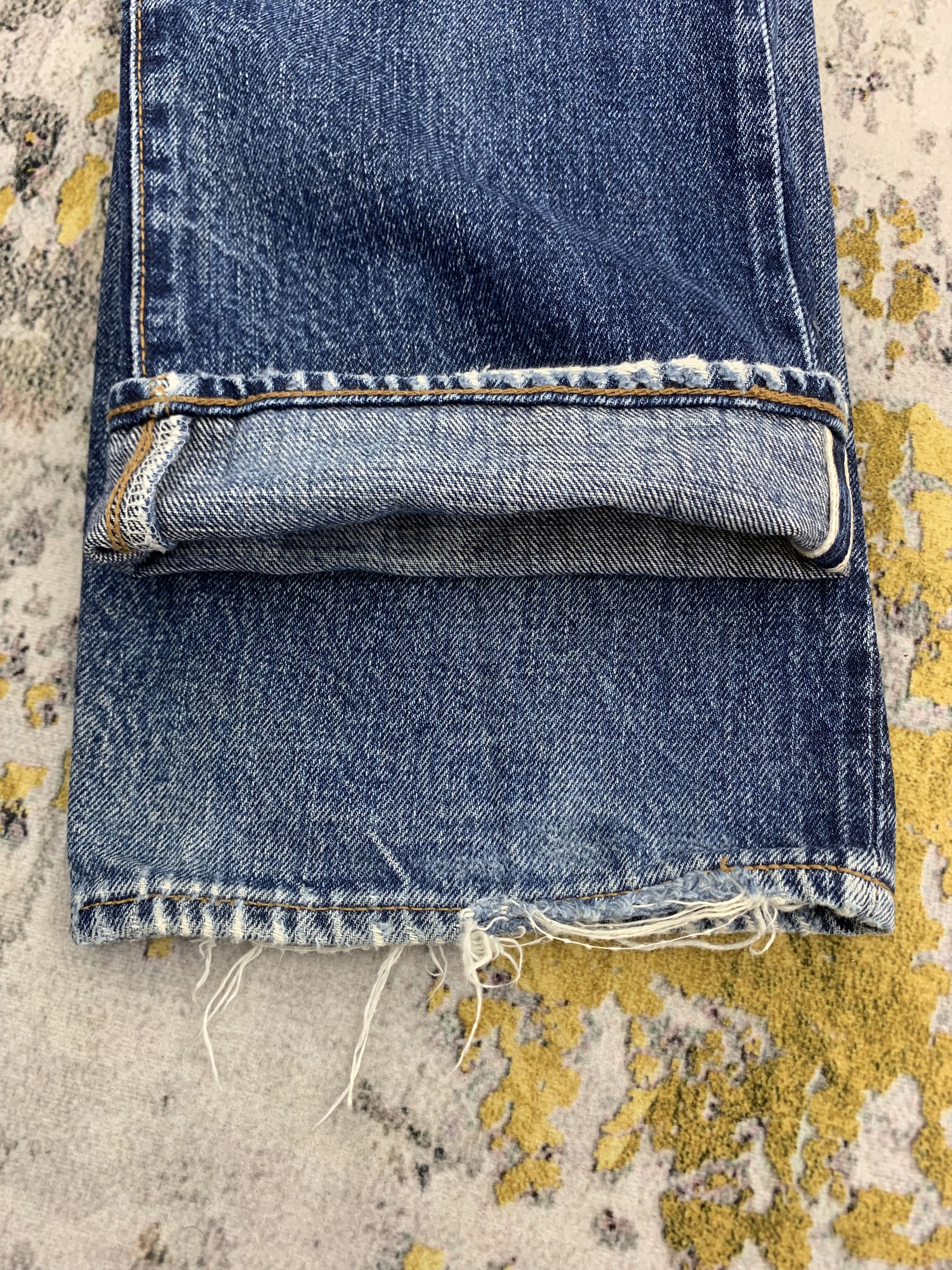 Denime Vintage Denime Redline 28x29.5 Distressed Ripped Size US 28 / EU 44 - 9 Thumbnail