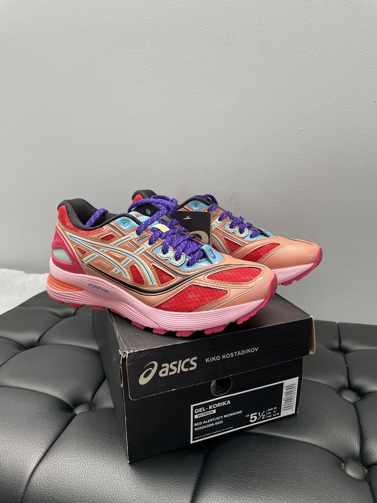 Asics × Kiko Kostadinov NEW Kiko Kostadinov ASICS Gel-Korika Red Alert / Icy Morning Size US 5.5 / IT 35.5 - 1 Thumbnail