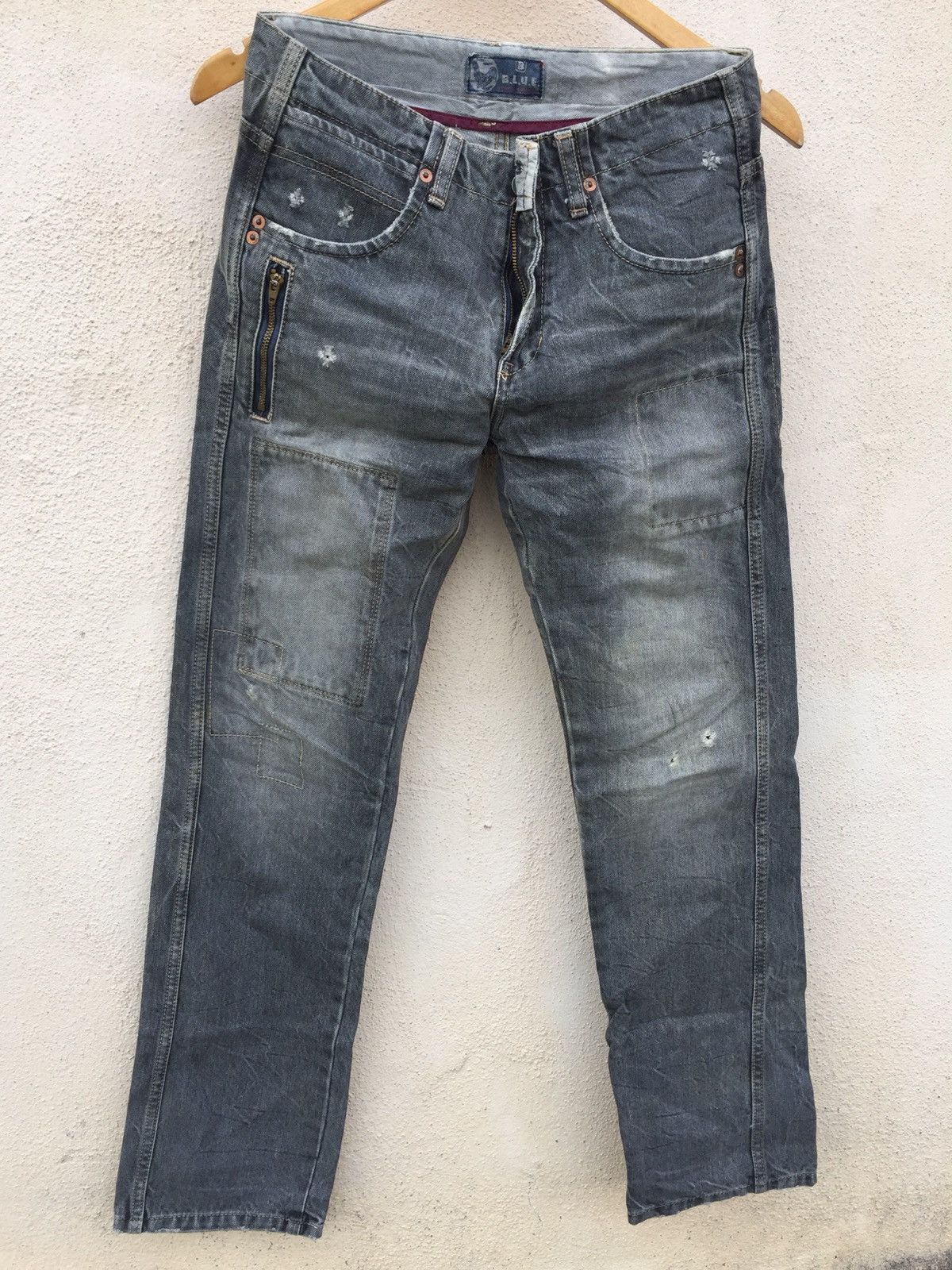 Blue Blue Japan Blue Blue Patchwork Denim Jeans Size US 28 / EU 44 - 1 Thumbnail