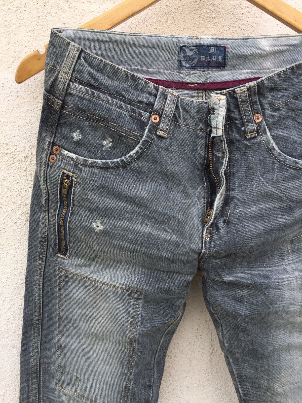 Blue Blue Japan Blue Blue Patchwork Denim Jeans Size US 28 / EU 44 - 4 Thumbnail