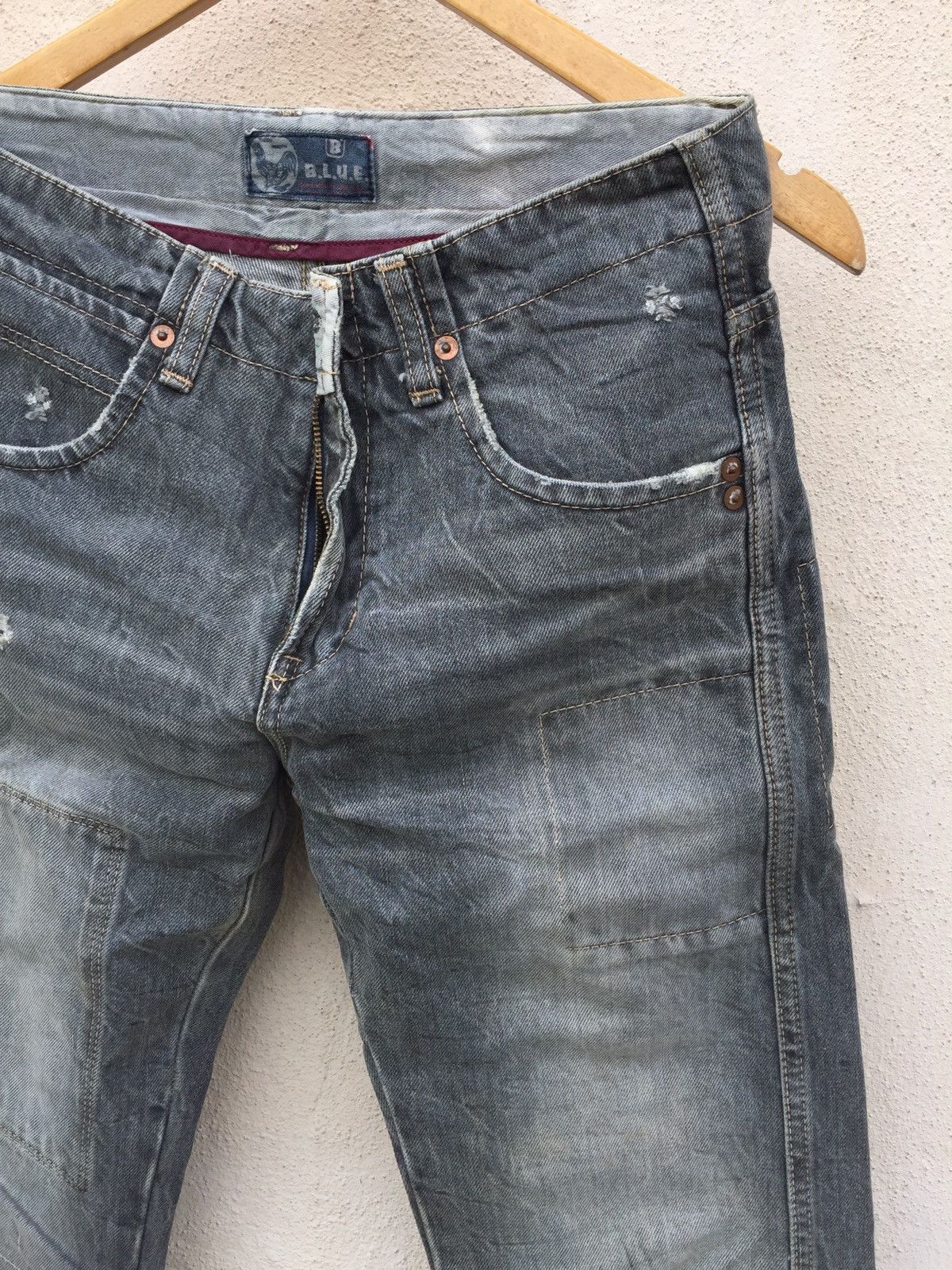 Blue Blue Japan Blue Blue Patchwork Denim Jeans Size US 28 / EU 44 - 3 Thumbnail