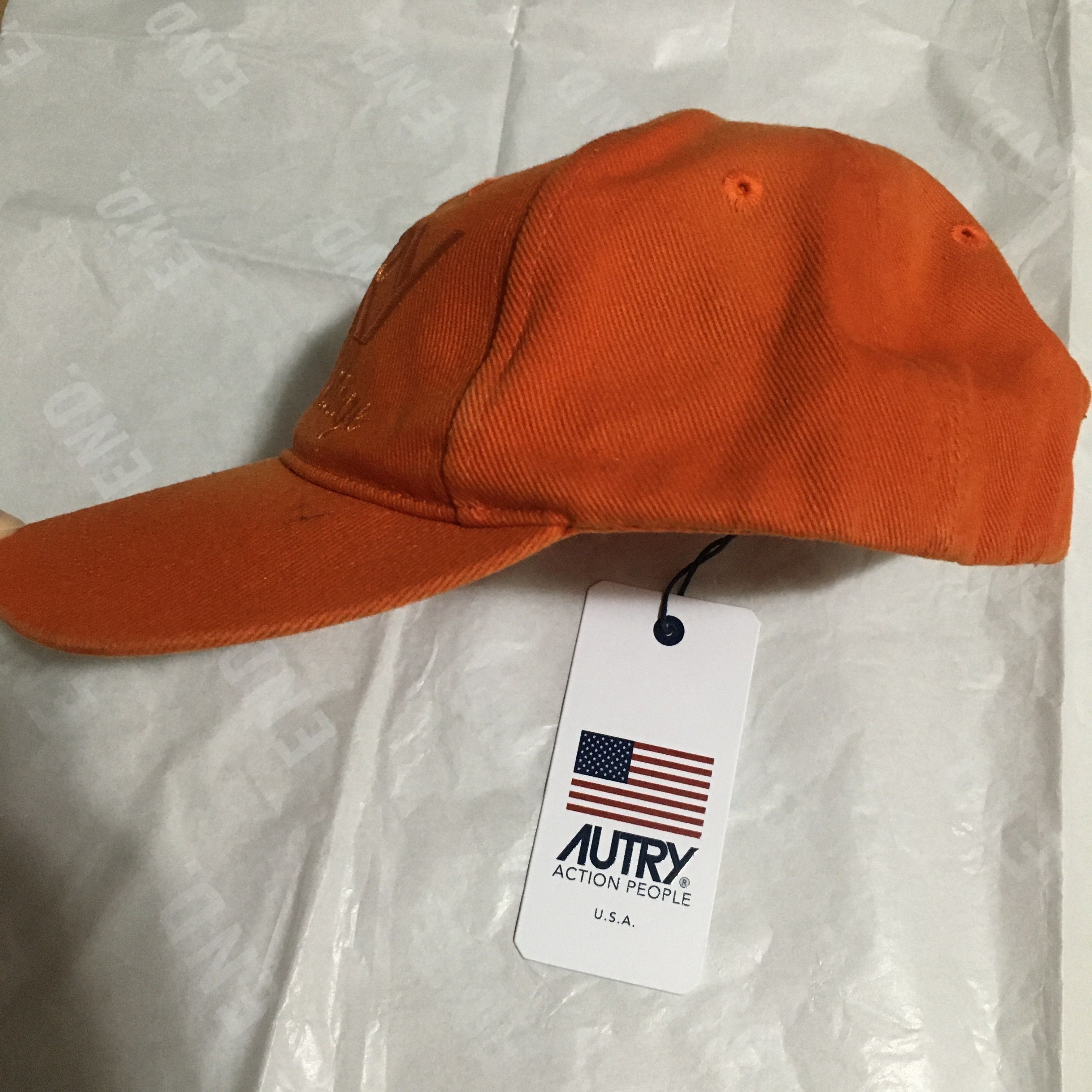 AUTRY Autry Logo Embroidered Curved Peak Baseball Cap VINTAGE WASH Size ONE SIZE - 4 Thumbnail
