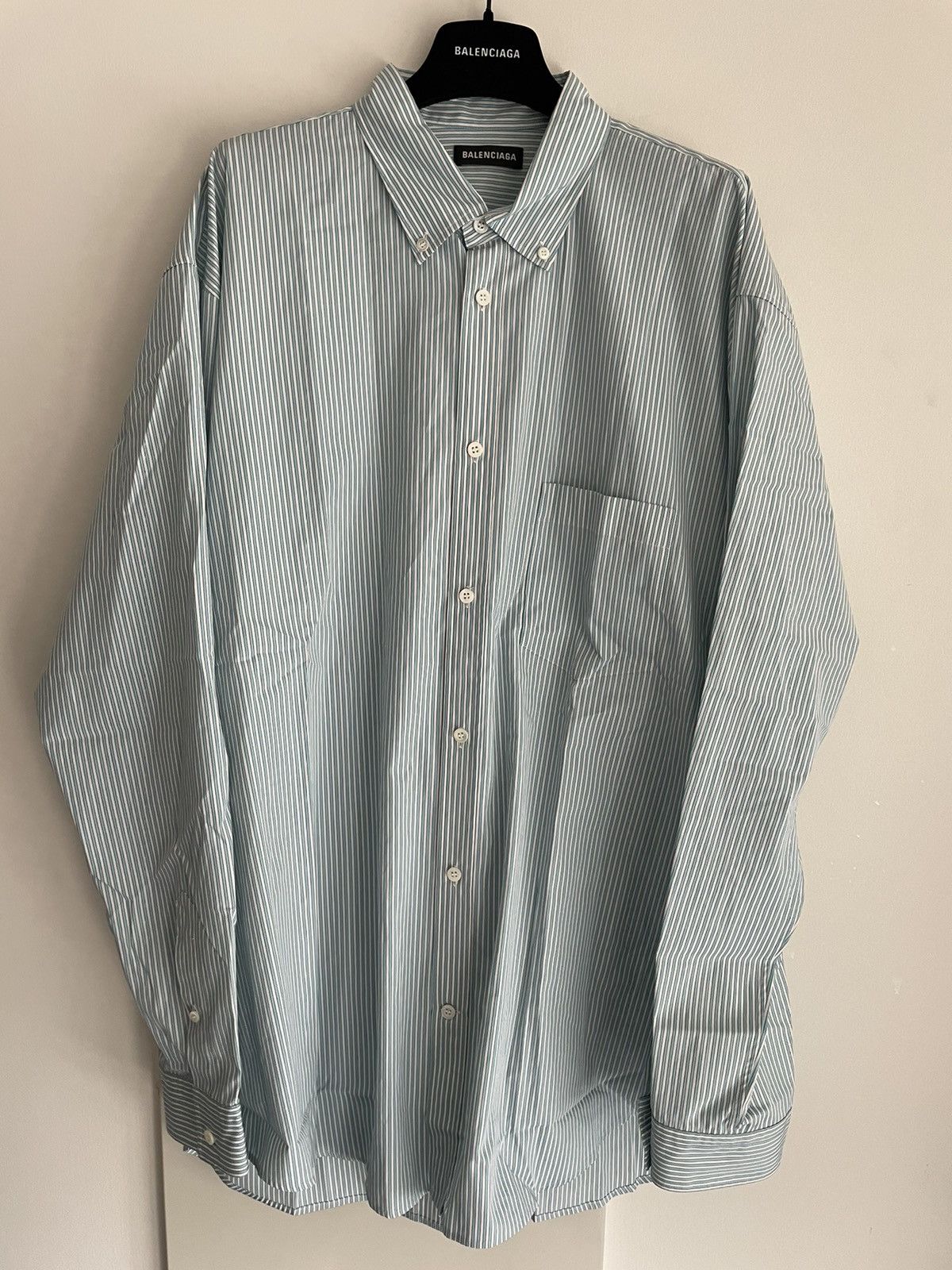 Balenciaga Rare Runway Limited Edition Brand New Balenciaga Logo Shirt Size US XL / EU 56 / 4 - 23 Thumbnail