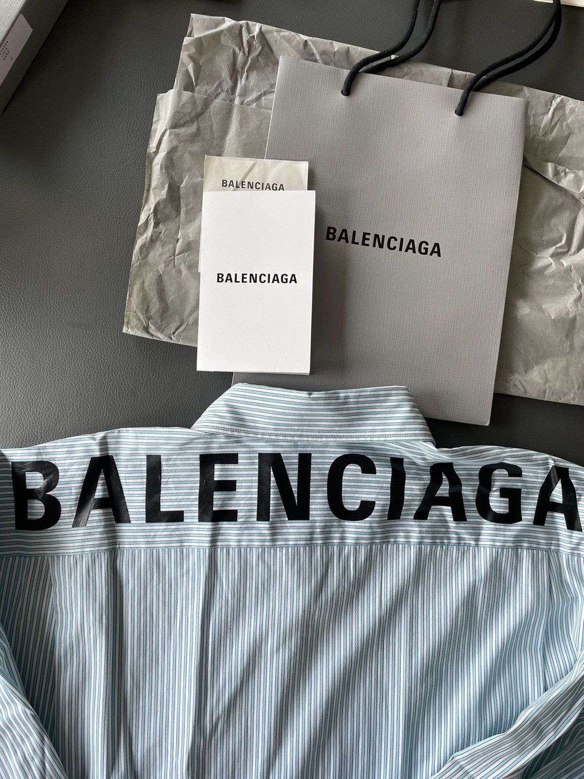 Balenciaga Rare Runway Limited Edition Brand New Balenciaga Logo Shirt Size US XL / EU 56 / 4 - 16 Thumbnail