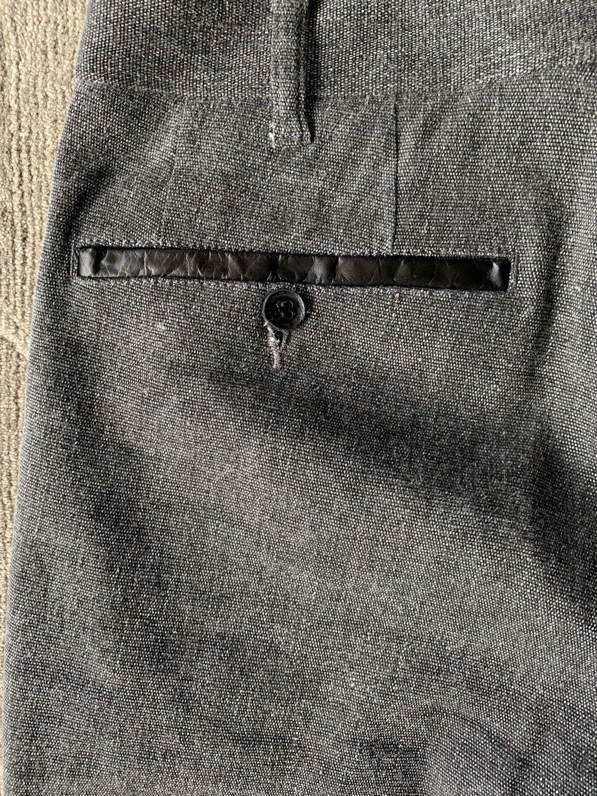 Isamu Katayama Backlash Grey washed cotton cropped pants Size US 30 / EU 46 - 6 Thumbnail