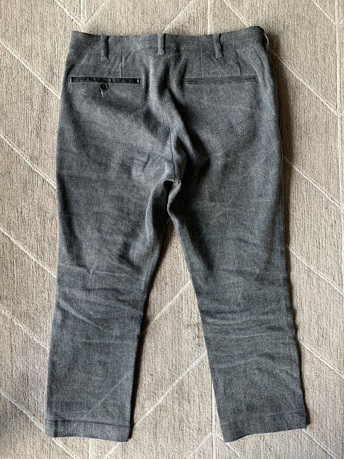 Isamu Katayama Backlash Grey washed cotton cropped pants Size US 30 / EU 46 - 4 Thumbnail