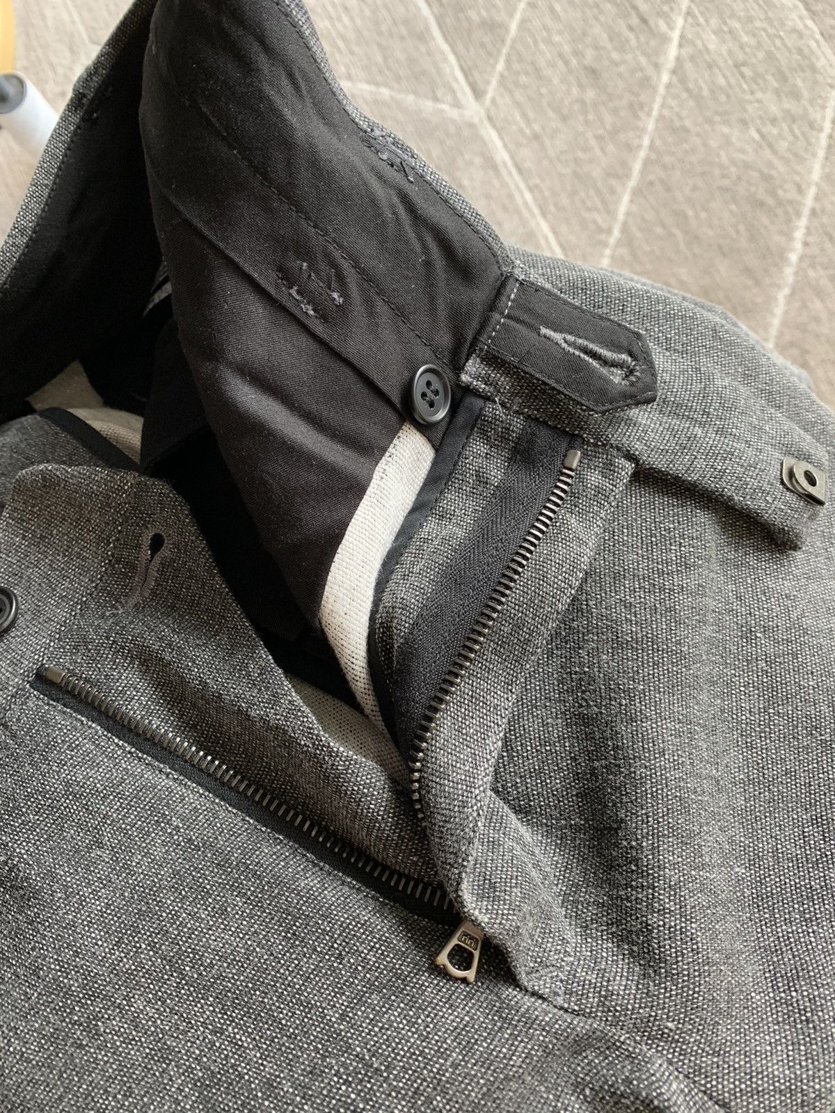 Isamu Katayama Backlash Grey washed cotton cropped pants Size US 30 / EU 46 - 8 Thumbnail