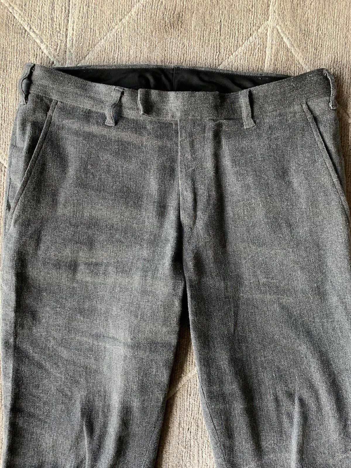Isamu Katayama Backlash Grey washed cotton cropped pants Size US 30 / EU 46 - 2 Thumbnail