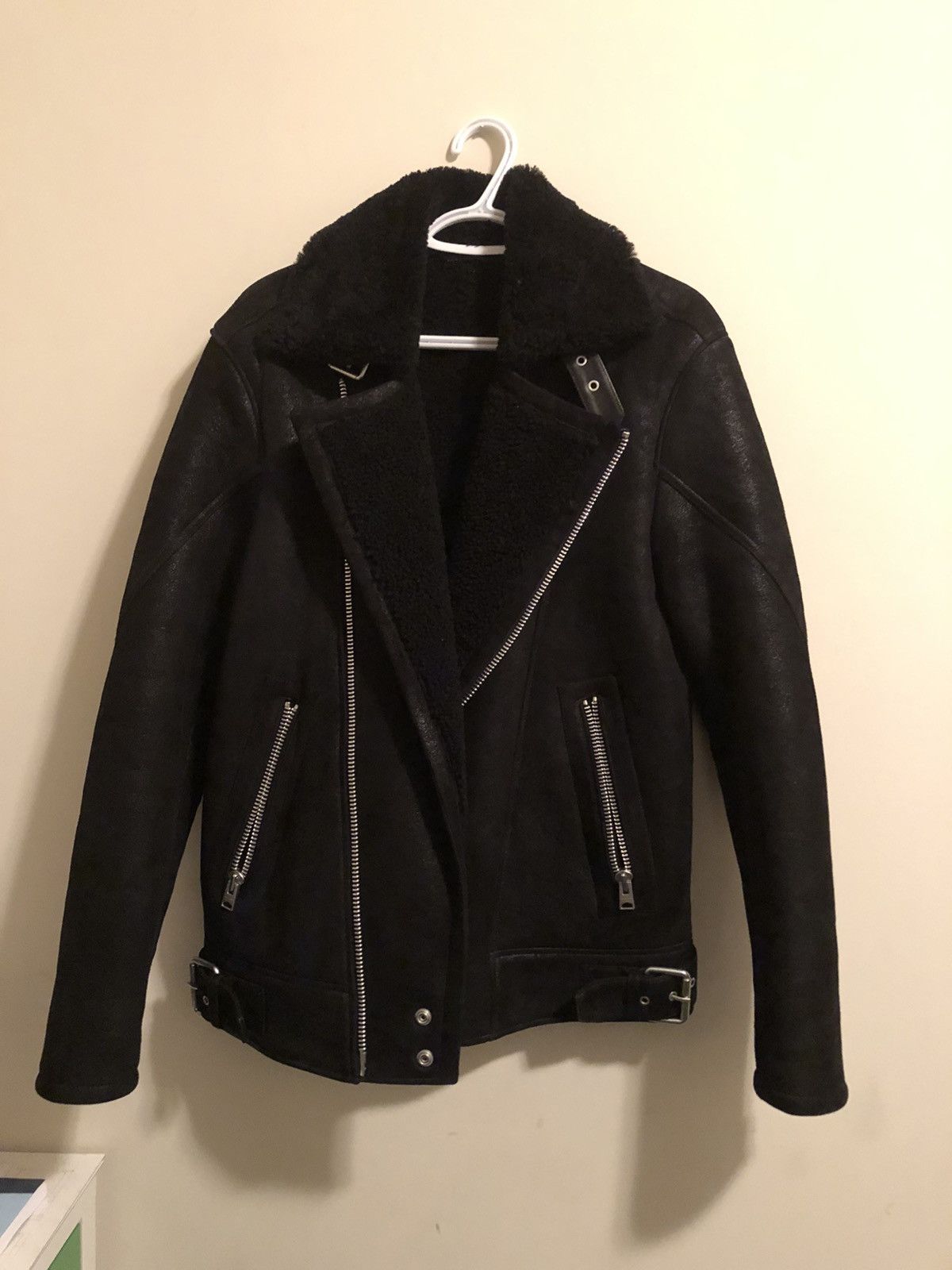 Myres shearling jacket all saints hotsell