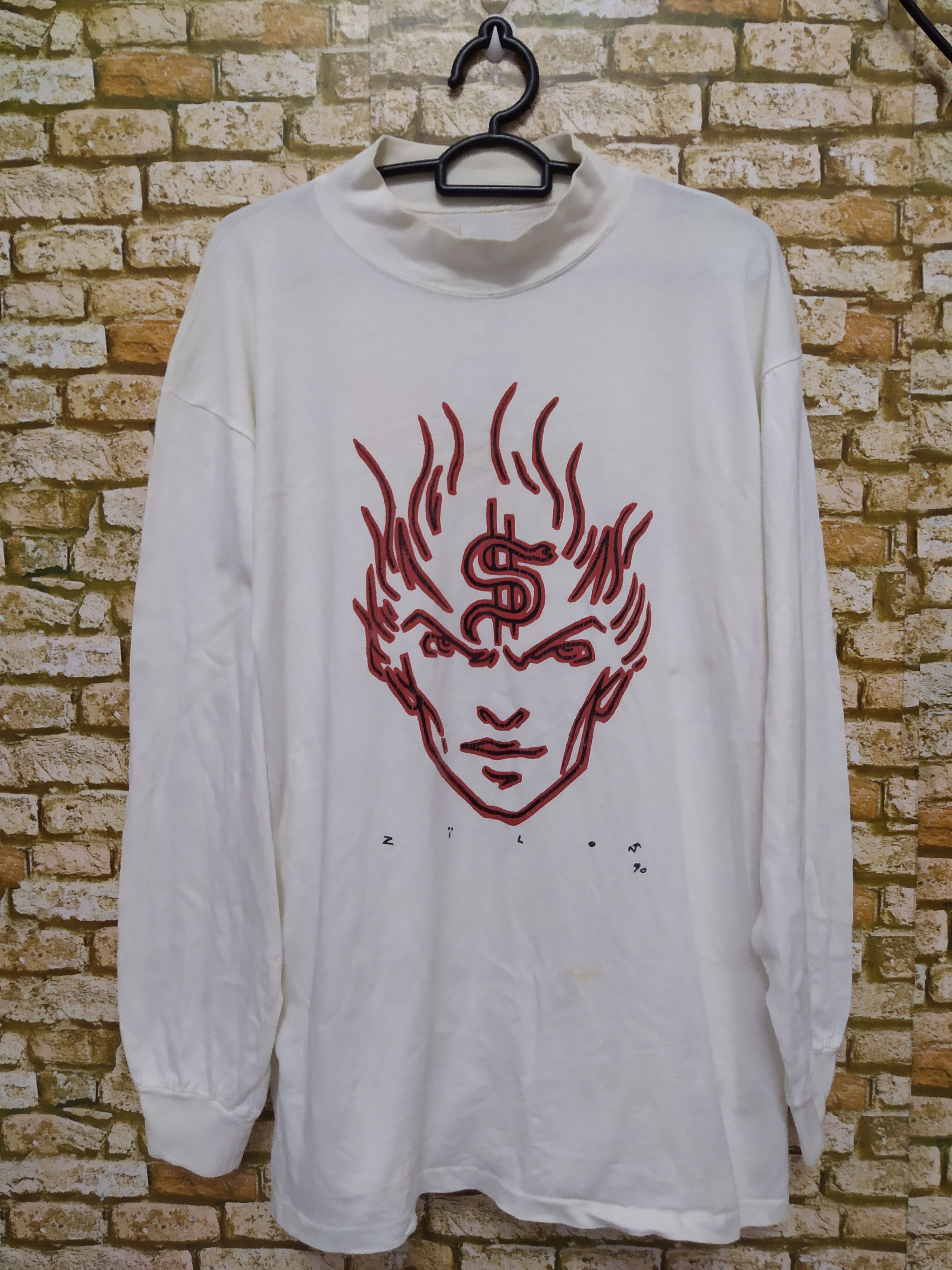 Cartoon Network × Vintage 1990 ZILON FRAGILE ANIME LONG SHIRT (B714) Size US L / EU 52-54 / 3 - 1 Thumbnail