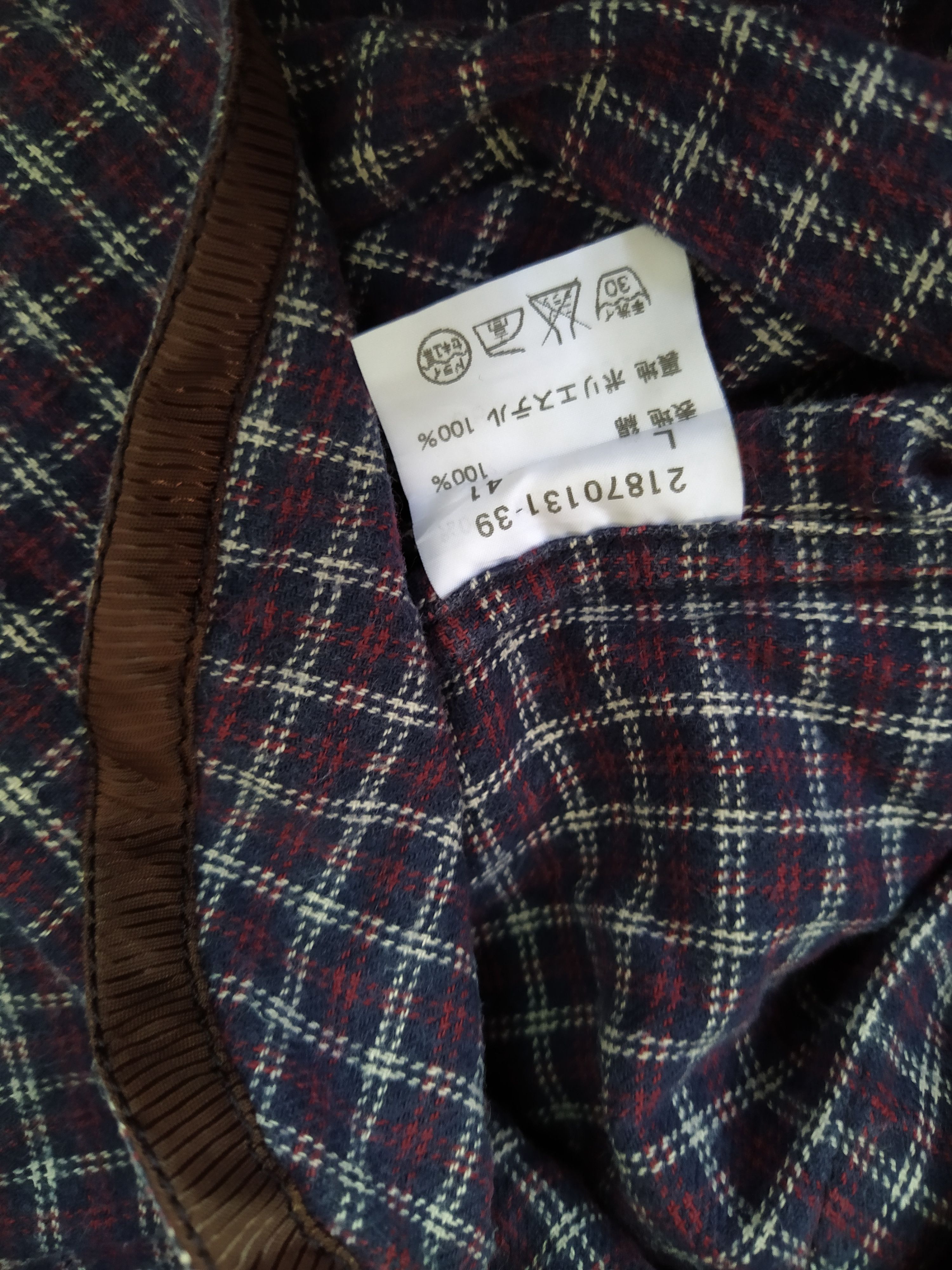 KATO KIZUKI KAZUTAKA KATO FLANNEL JAPAN (B689) Size US L / EU 52-54 / 3 - 6 Thumbnail