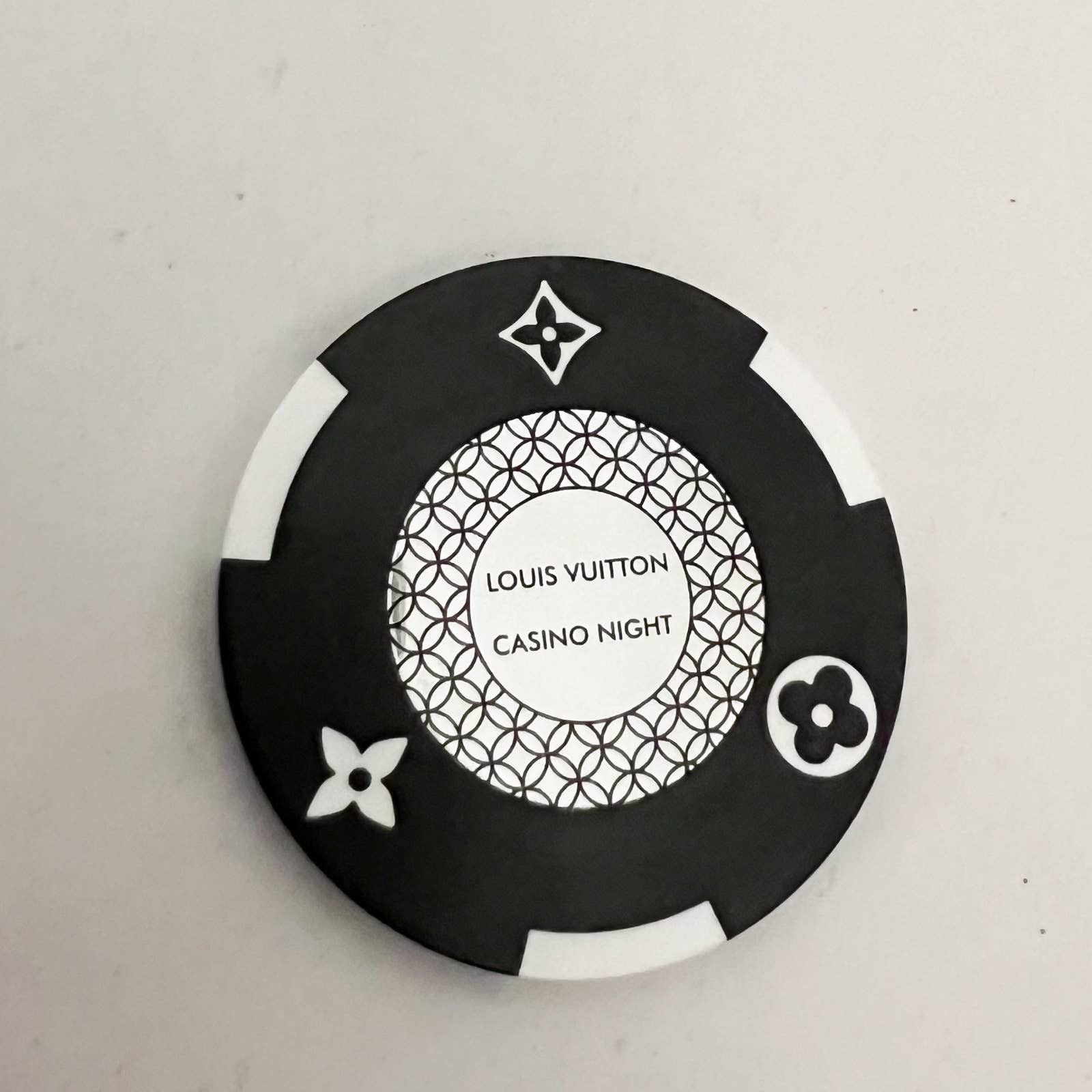 Louis Vuitton Casino Night Poker Chip Black Silver