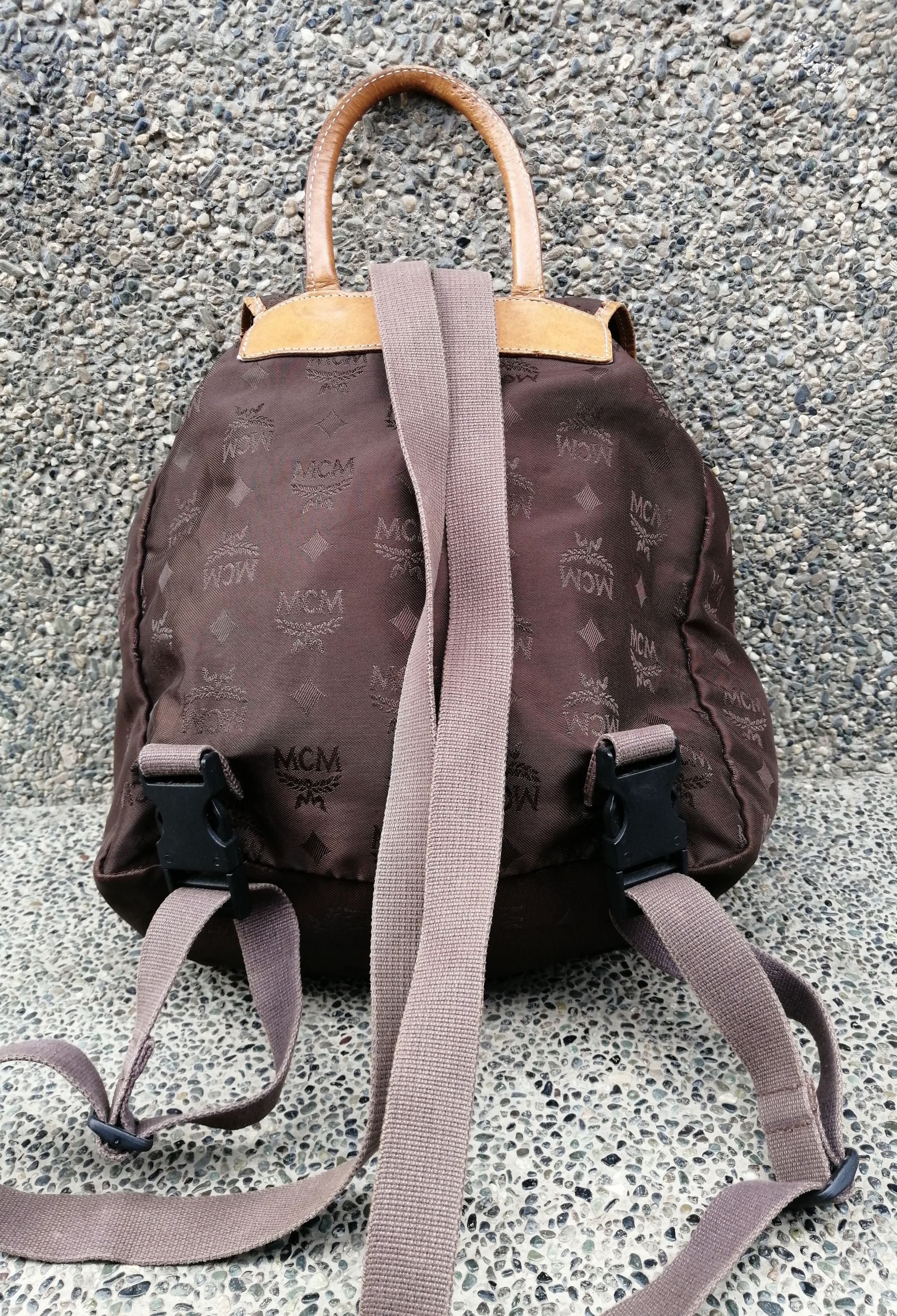 MCM × Vintage Vintage MCM Monogram Rucksack Size ONE SIZE - 3 Thumbnail