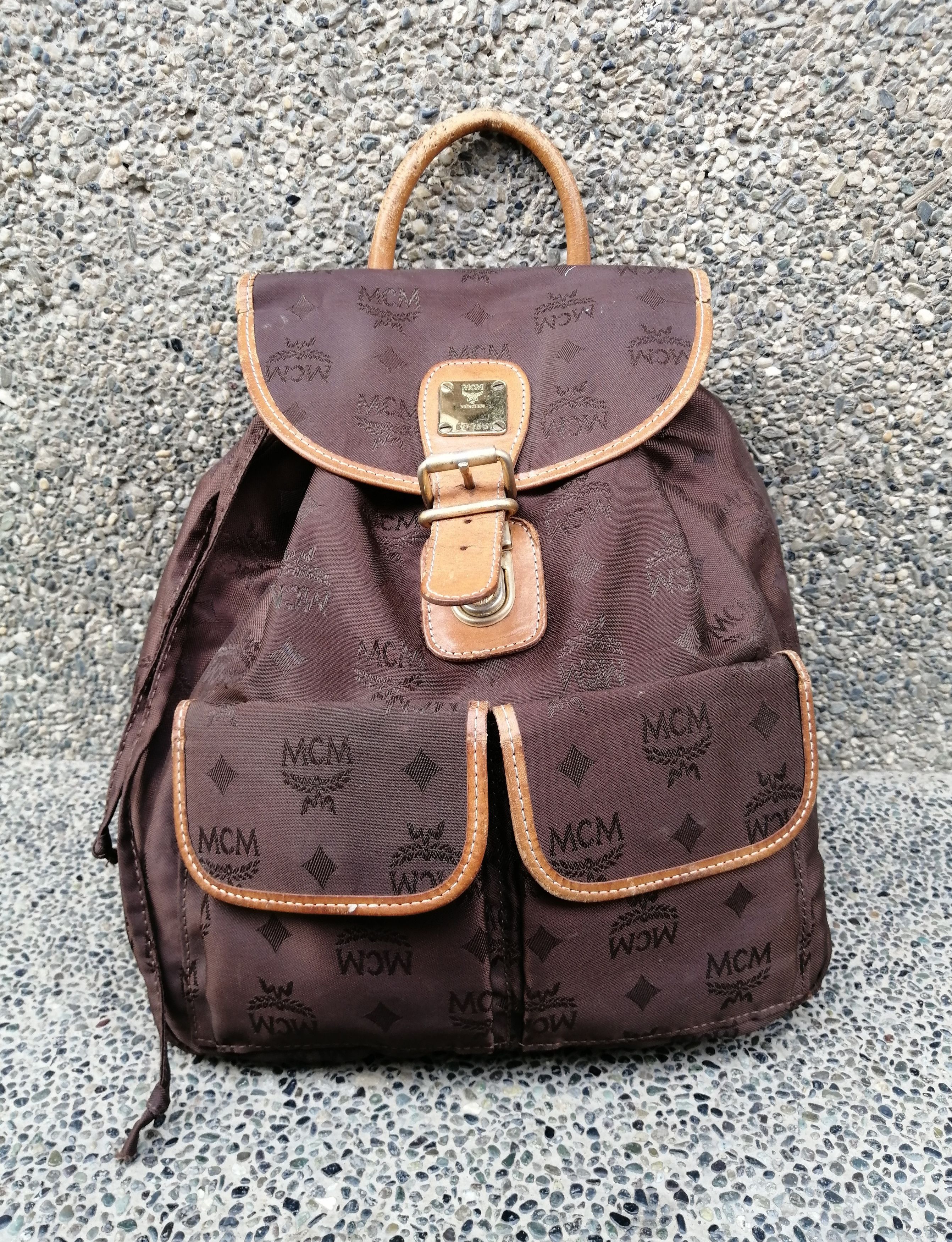 MCM × Vintage Vintage MCM Monogram Rucksack Size ONE SIZE - 1 Thumbnail