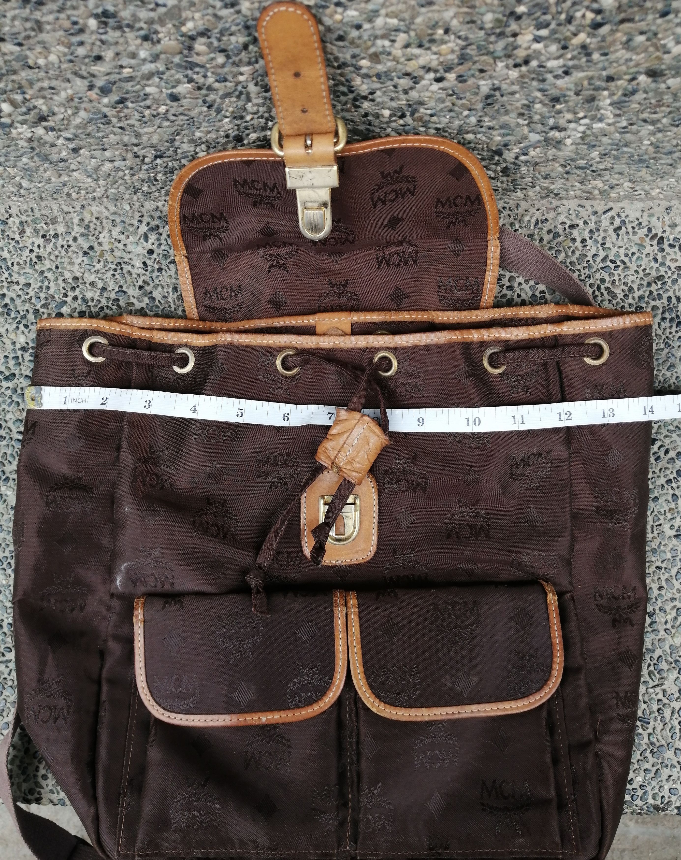 MCM × Vintage Vintage MCM Monogram Rucksack Size ONE SIZE - 4 Thumbnail
