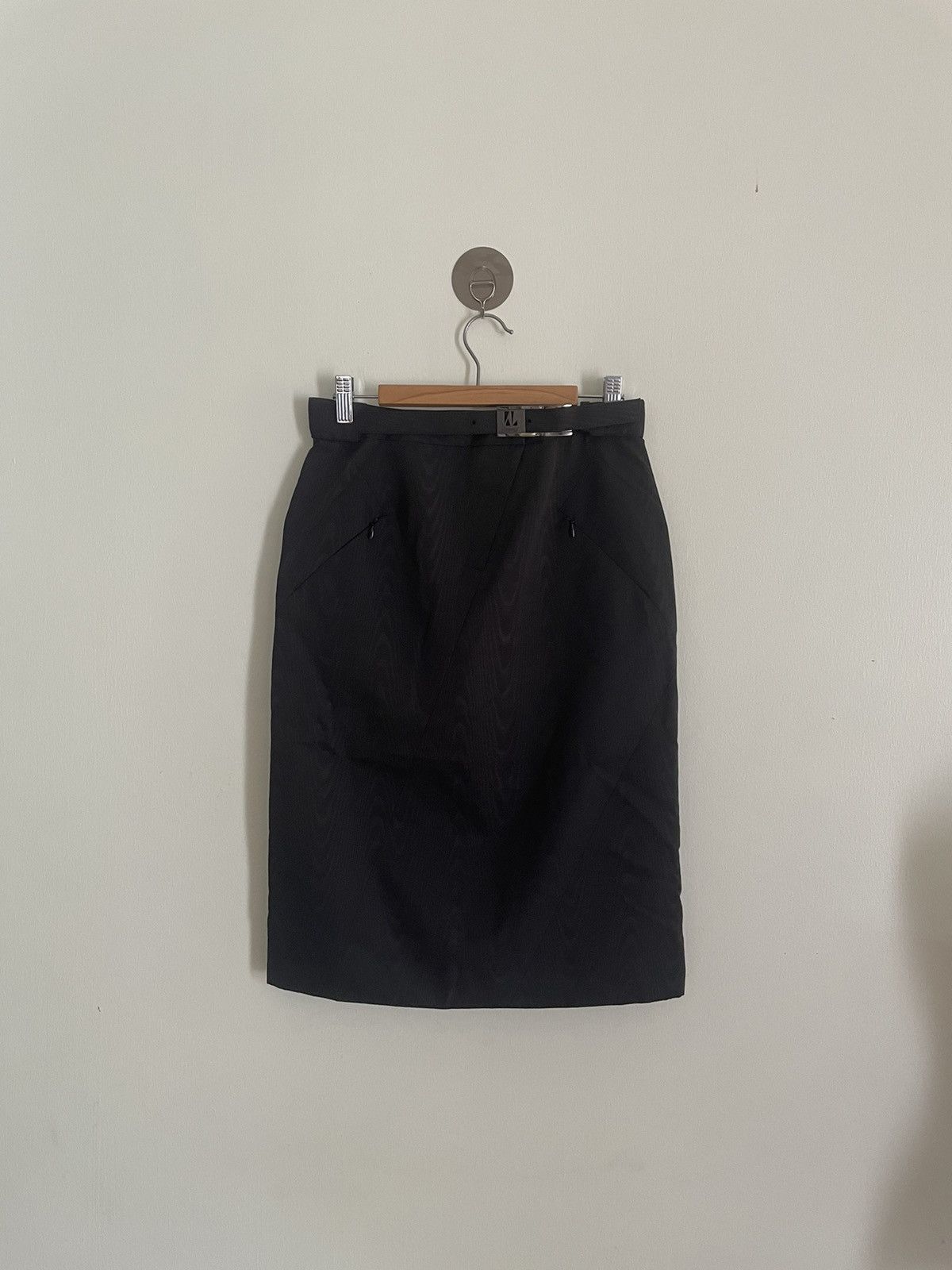 image of Karl Lagerfeld Belted Midi Skirt in Unspecified, Women's (Size 28)