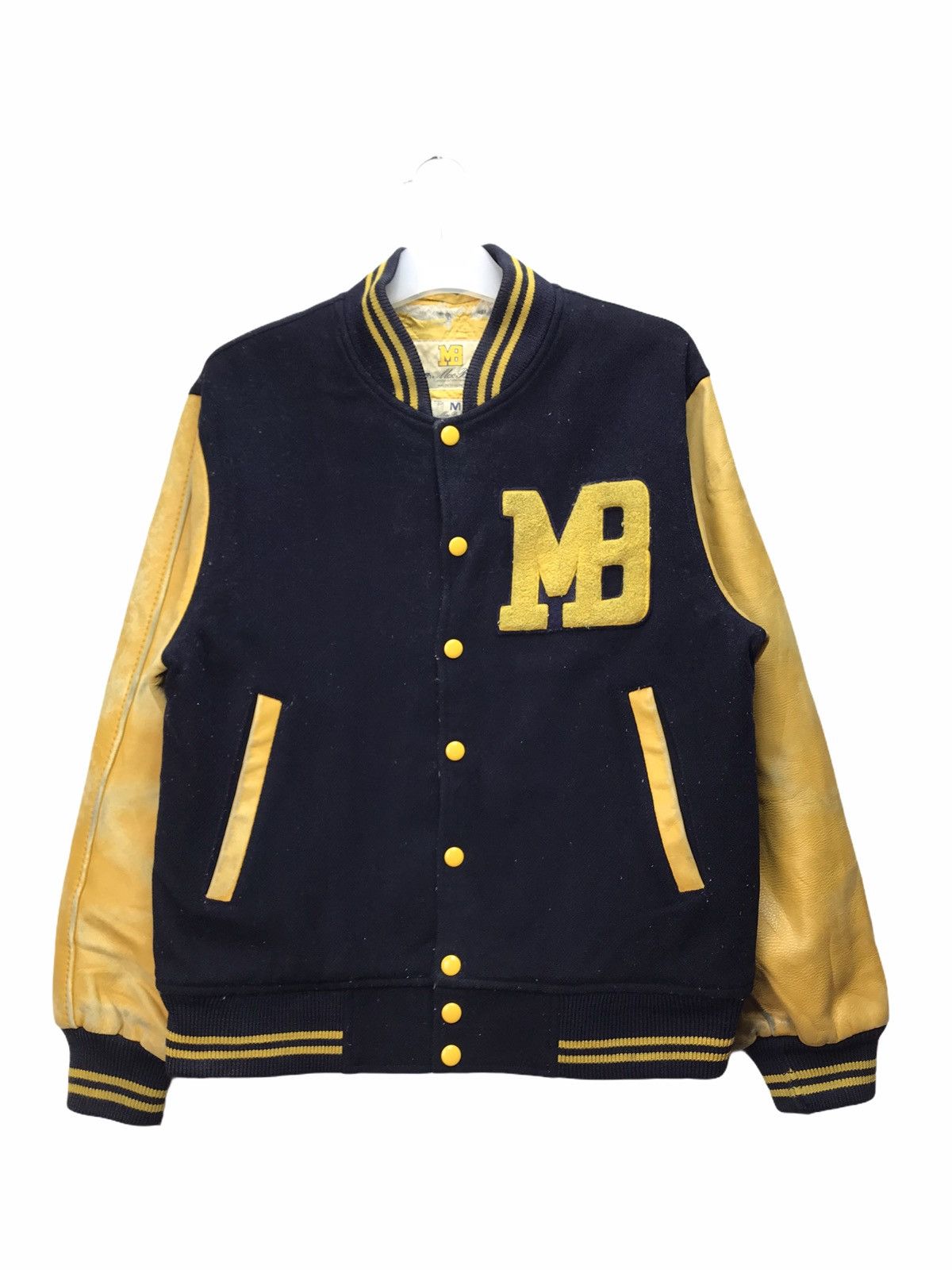 image of Macbeth Varsity Jacket in Yellow, Men's (Size Medium)