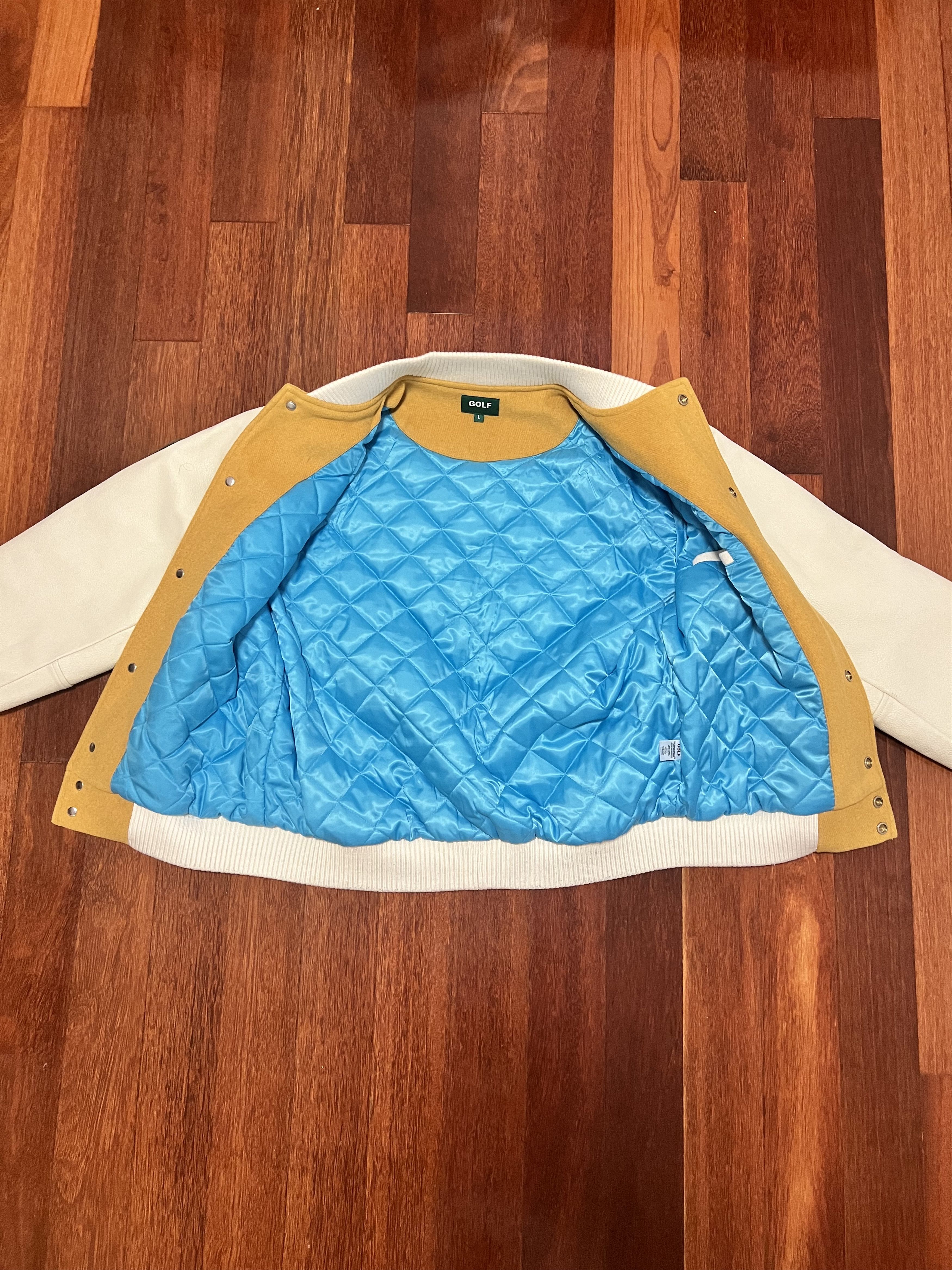 Golf Wang 💚 SS20 Golf Wang Dirt Letterman Varsity Jacket Large NEW Size US L / EU 52-54 / 3 - 3 Thumbnail