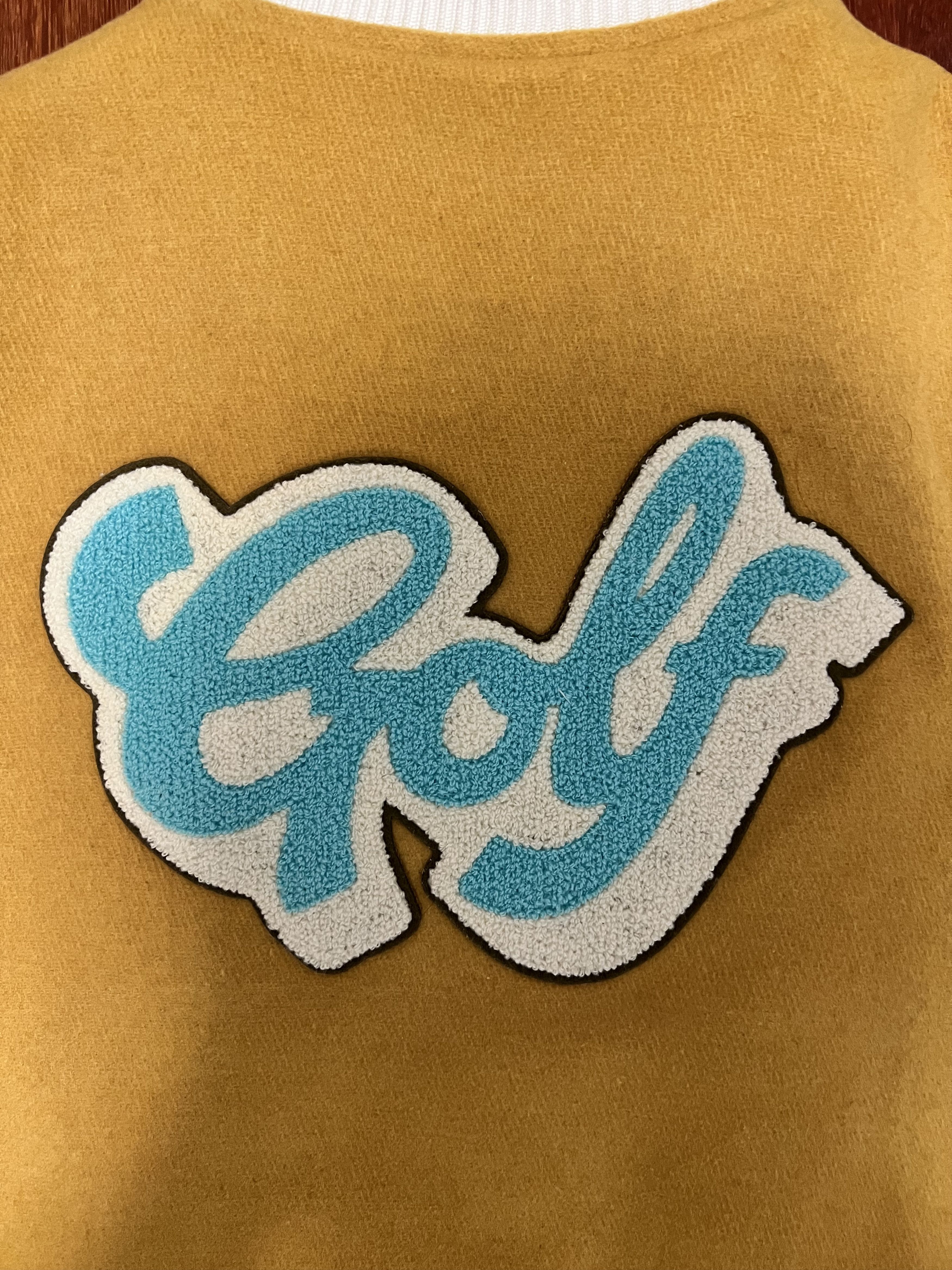 Golf Wang 💚 SS20 Golf Wang Dirt Letterman Varsity Jacket Large NEW Size US L / EU 52-54 / 3 - 6 Thumbnail