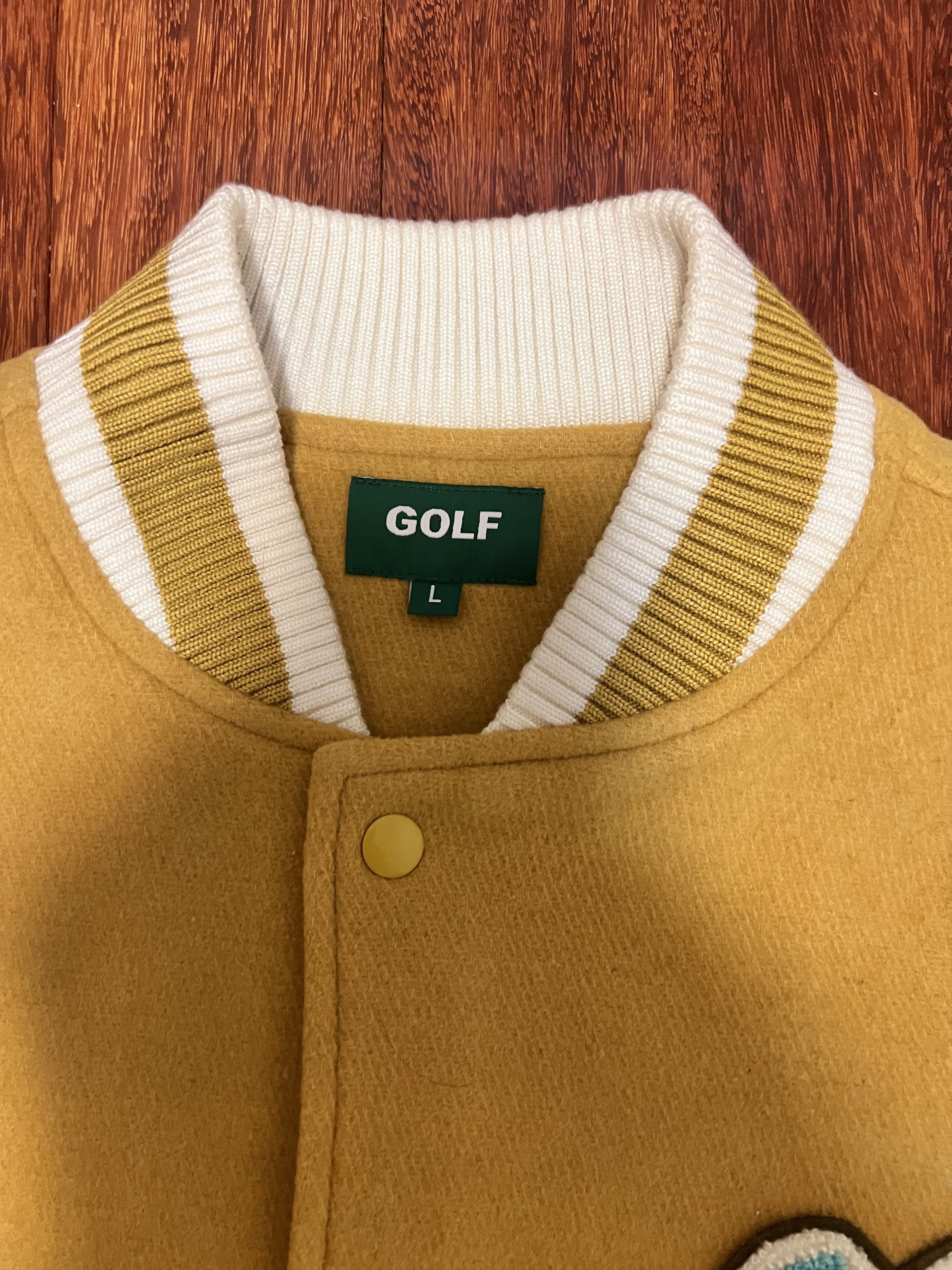 Golf Wang 💚 SS20 Golf Wang Dirt Letterman Varsity Jacket Large NEW Size US L / EU 52-54 / 3 - 15 Thumbnail
