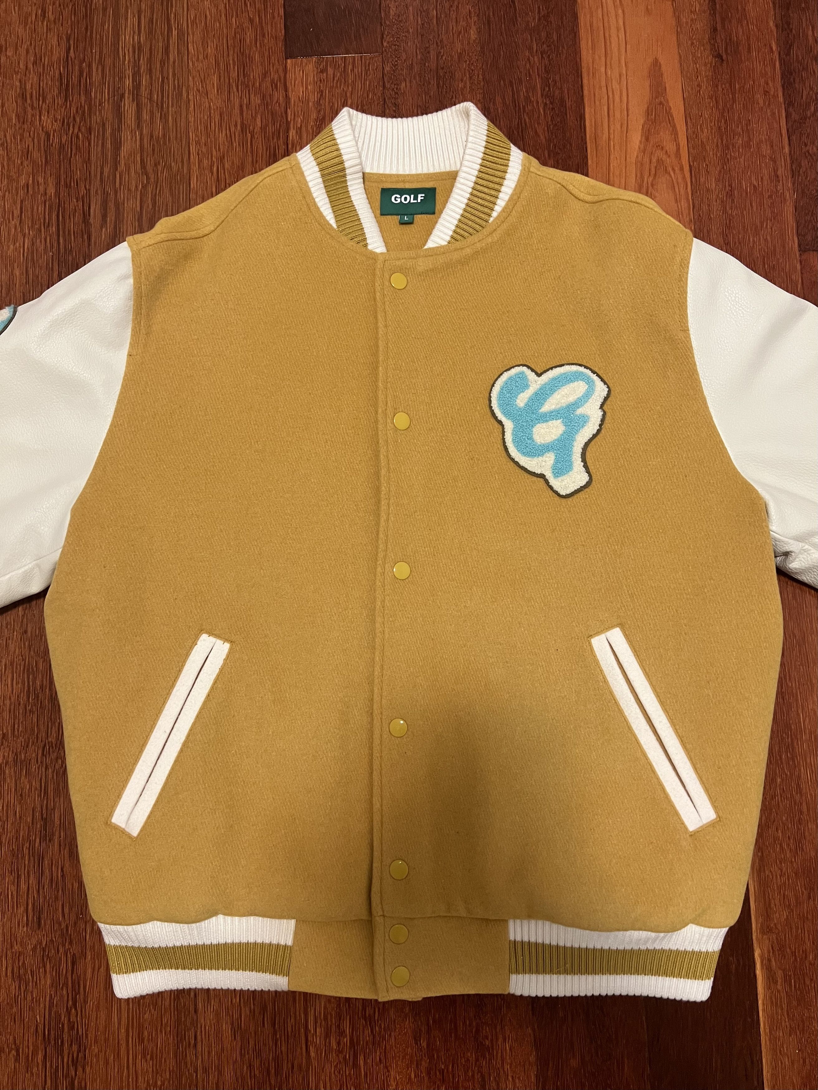 Golf Wang 💚 SS20 Golf Wang Dirt Letterman Varsity Jacket Large NEW Size US L / EU 52-54 / 3 - 8 Thumbnail