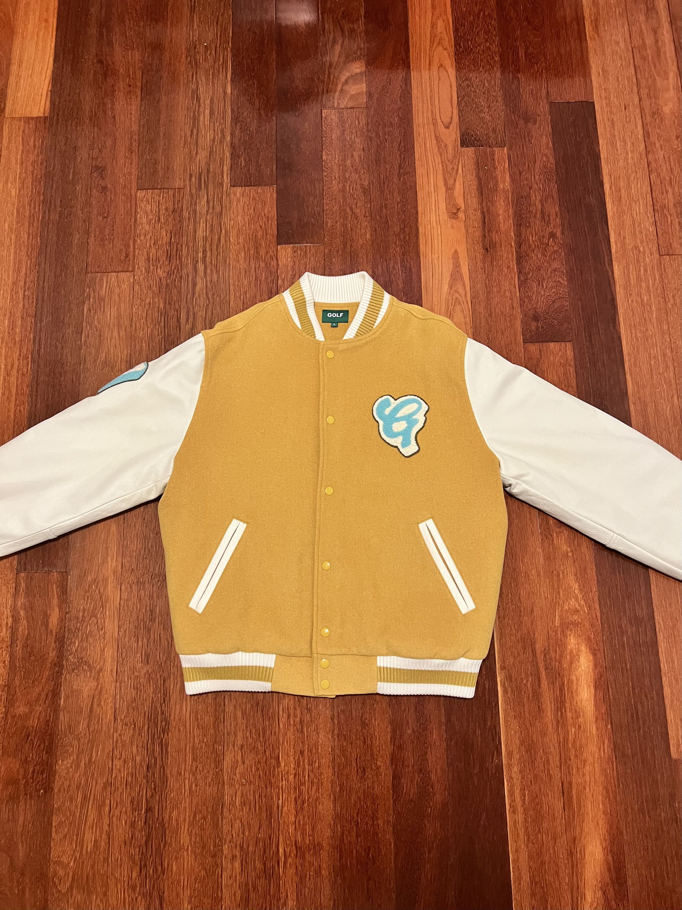 Golf Wang 💚 SS20 Golf Wang Dirt Letterman Varsity Jacket Large NEW Size US L / EU 52-54 / 3 - 7 Thumbnail