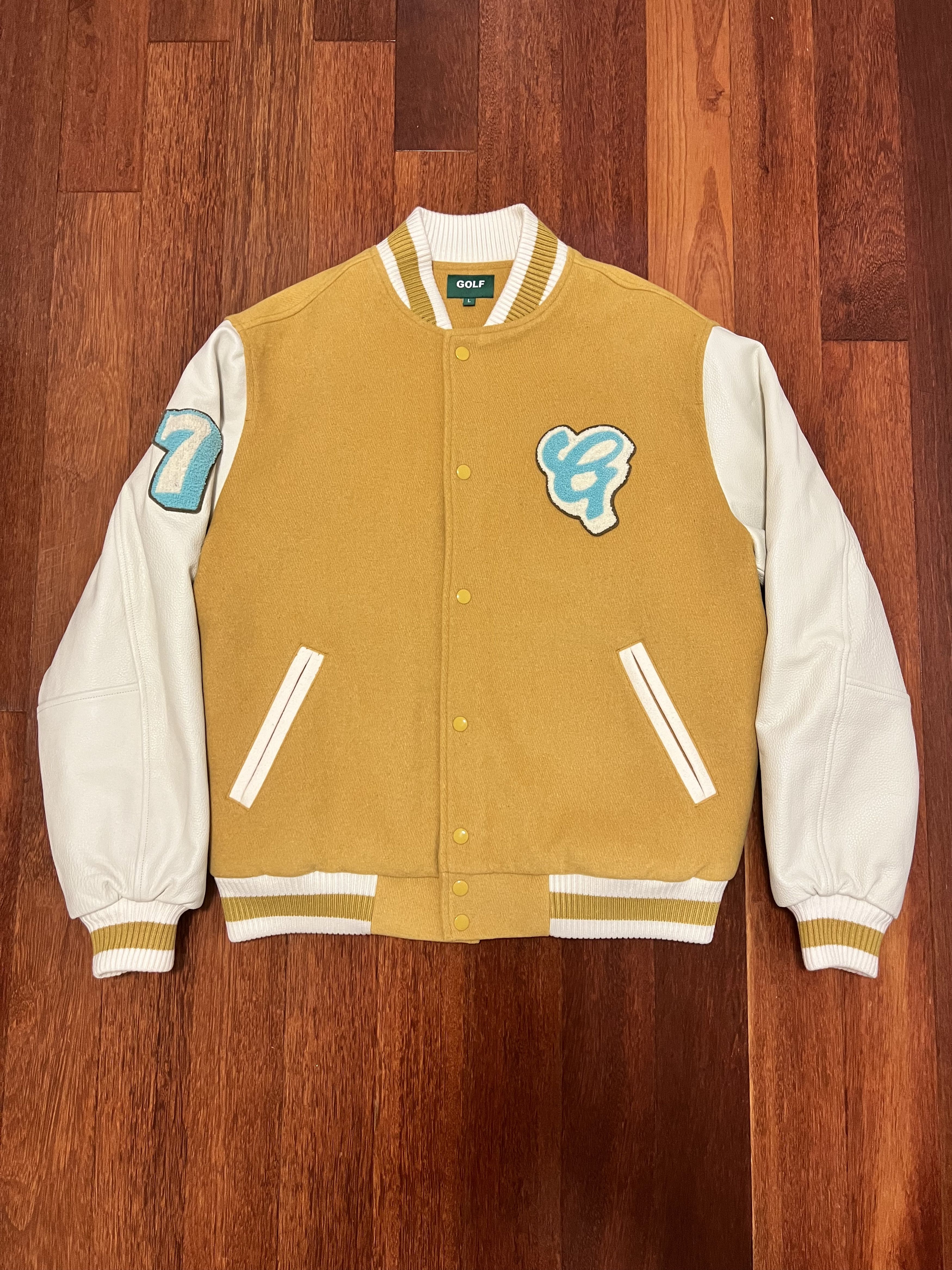Golf Wang 💚 SS20 Golf Wang Dirt Letterman Varsity Jacket Large NEW Size US L / EU 52-54 / 3 - 2 Thumbnail