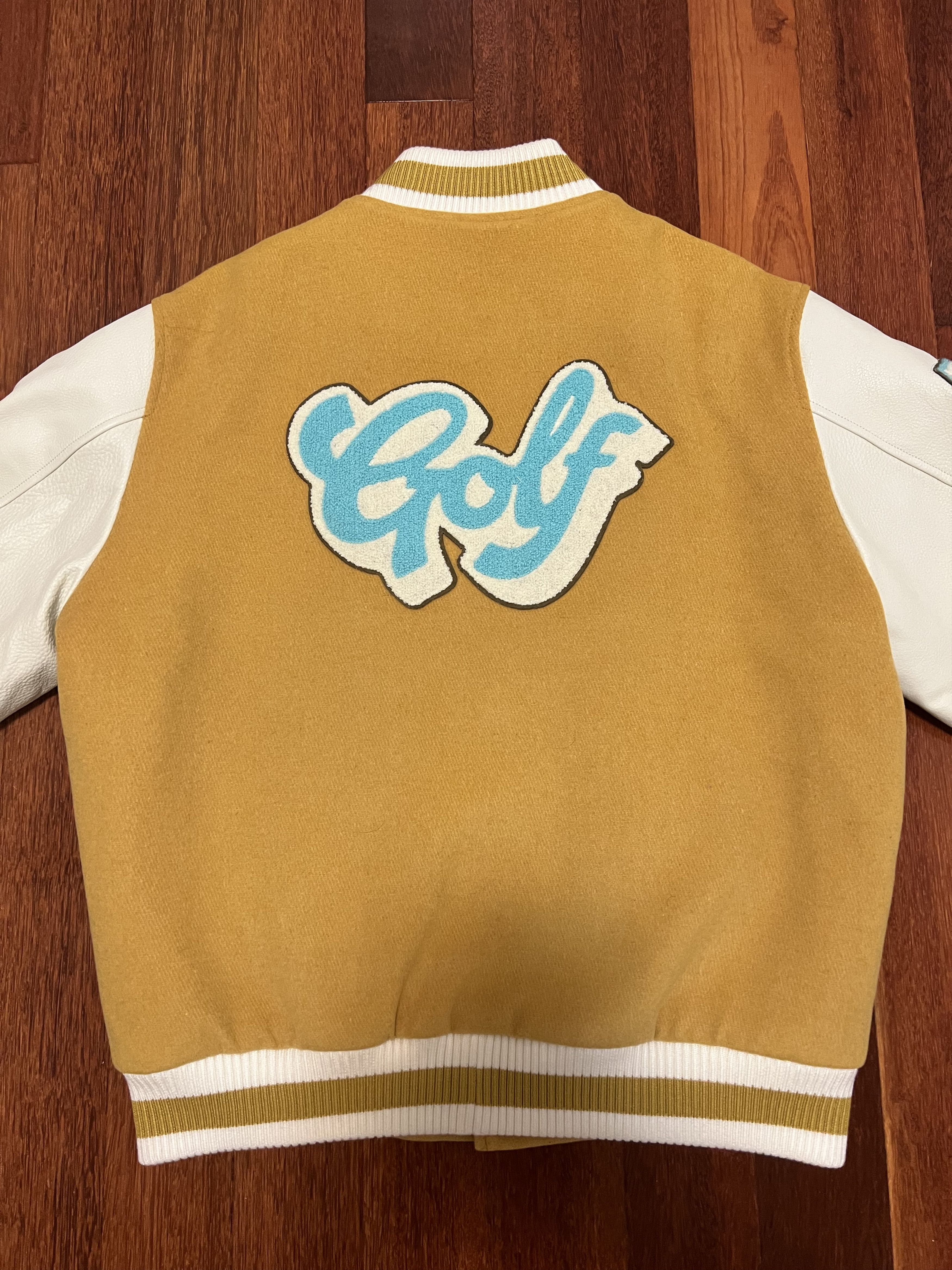 Golf Wang 💚 SS20 Golf Wang Dirt Letterman Varsity Jacket Large NEW Size US L / EU 52-54 / 3 - 5 Thumbnail