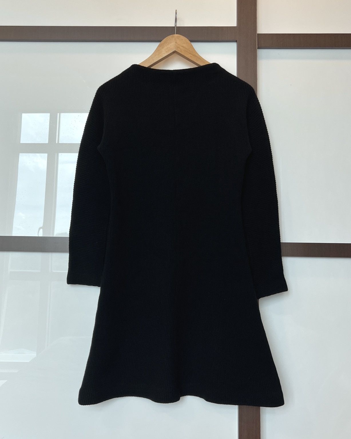 Helmut Lang Helmut Lang 80s Archive Rib Flare Wool Dress Size M / US 6-8 / IT 42-44 - 2 Thumbnail
