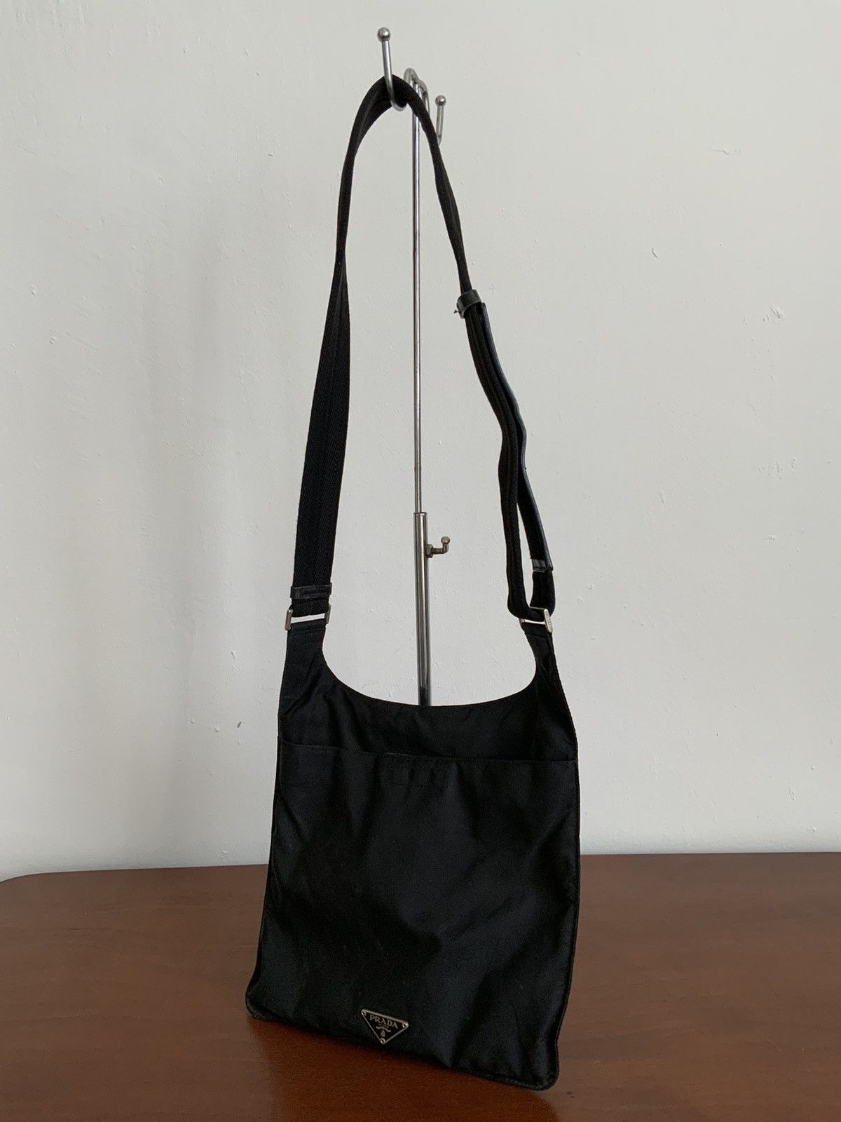 image of Prada Parda Nylon Made In Italy Archieve Shoulder Sling Bag in Black, Men's
