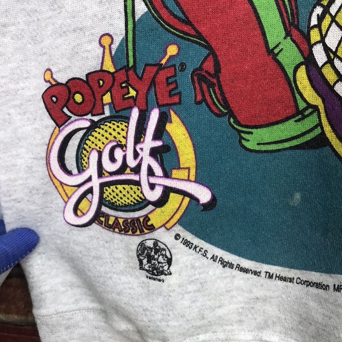 Vintage VERY RARE Vintage Popeye Golfer 1993 mirror printed crewneck Size US M / EU 48-50 / 2 - 5 Thumbnail