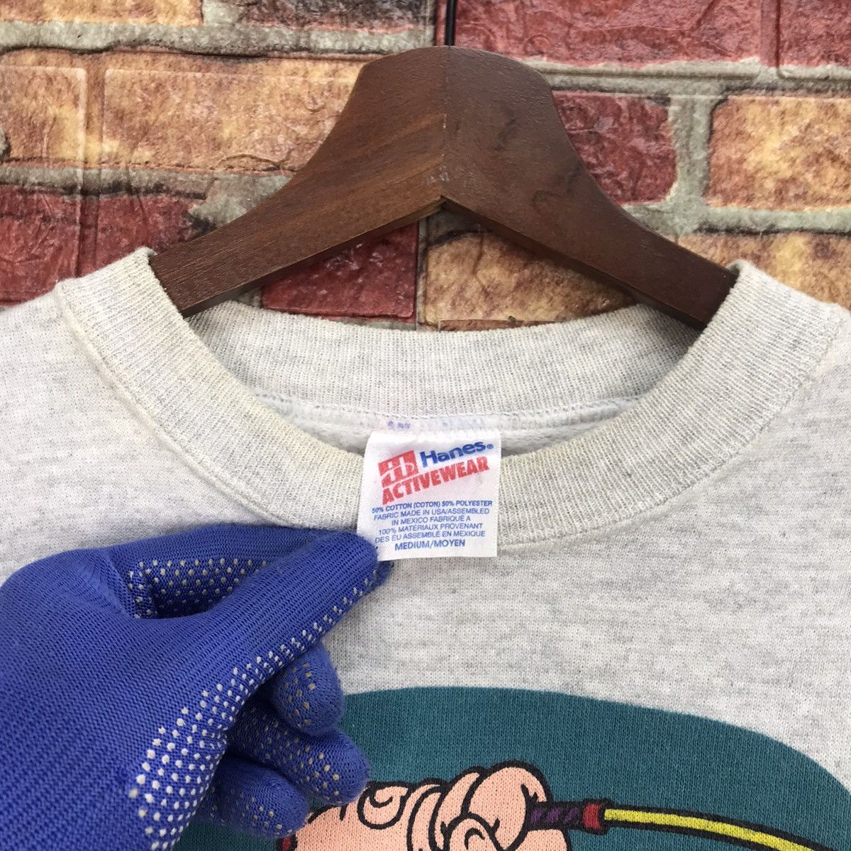 Vintage VERY RARE Vintage Popeye Golfer 1993 mirror printed crewneck Size US M / EU 48-50 / 2 - 7 Thumbnail