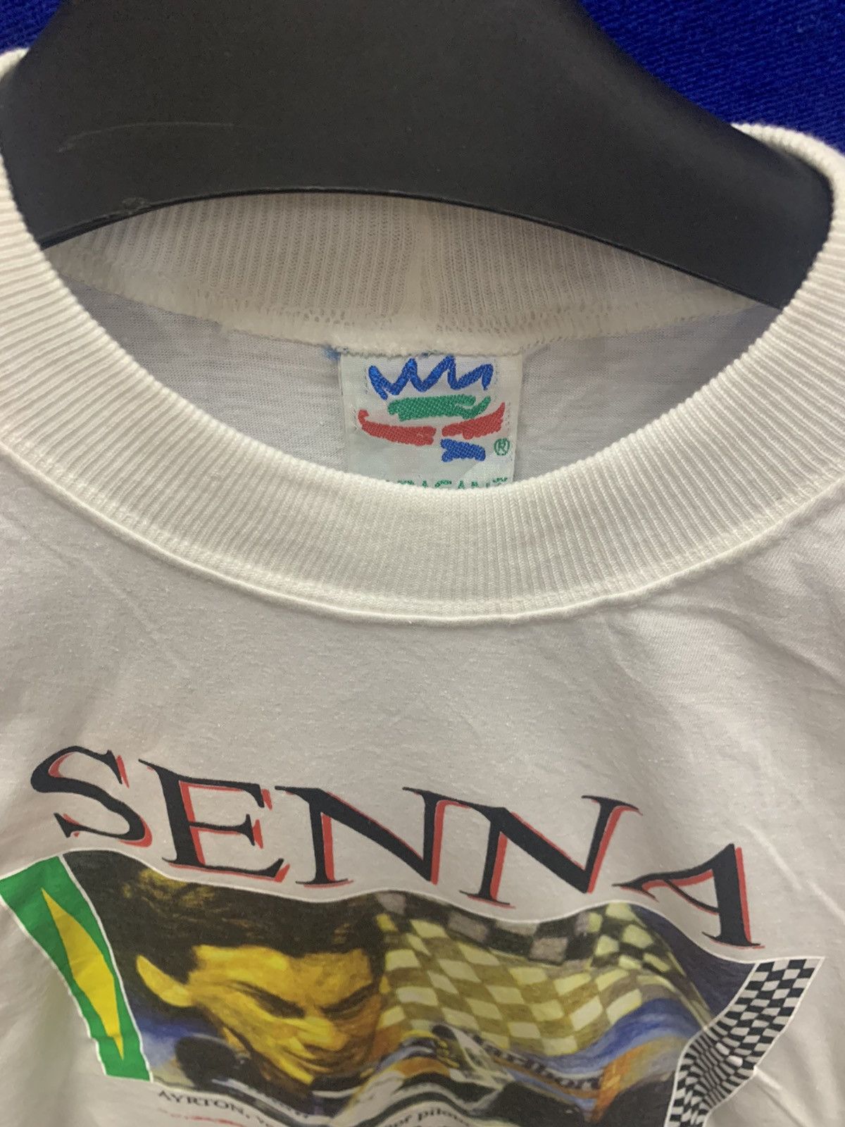 Formula 1 × Vintage 💥Vintage Aryton Senna F1 Tshirt Rio Brasil Size US L / EU 52-54 / 3 - 5 Thumbnail