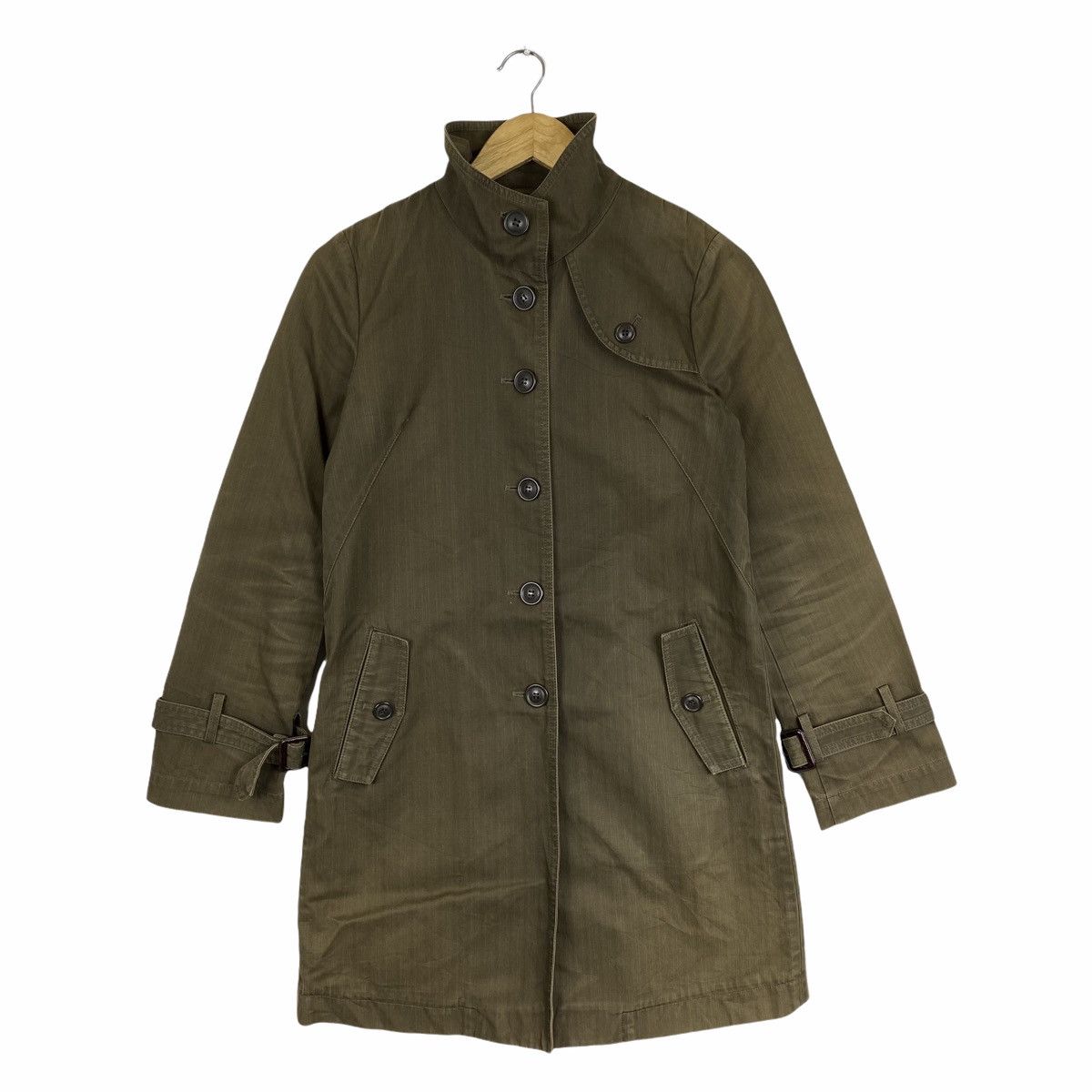 Japanese Brand × Vintage Vintage BLUE Japanese Brand Parkas Long Coat Jacket Size US S / EU 44-46 / 1 - 1 Thumbnail