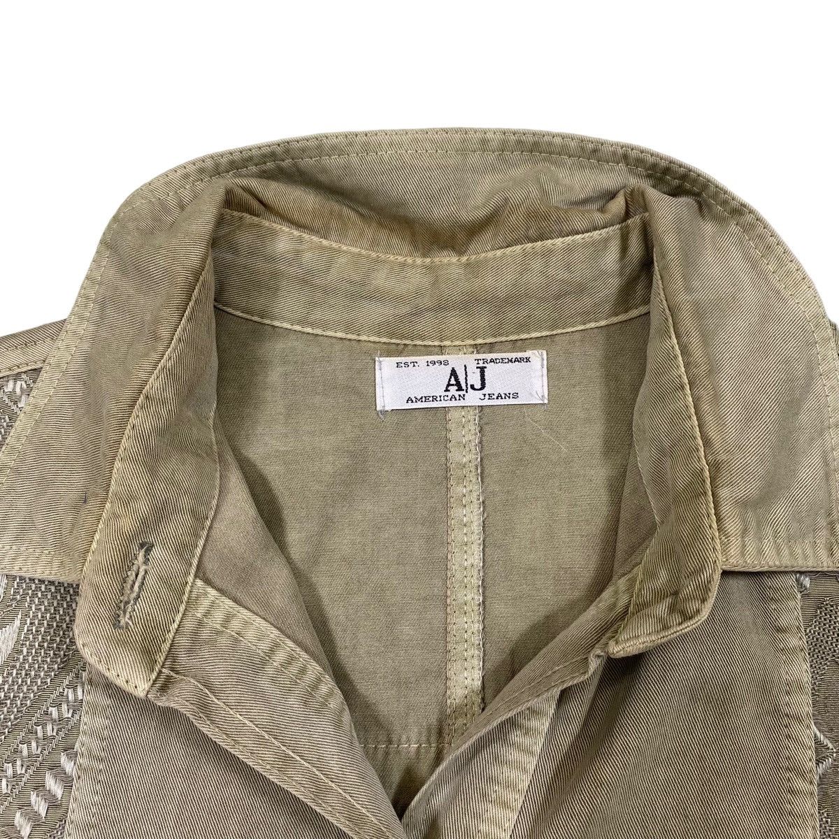 Vintage Vintage AMERICAN JEANS Sashiko Design Fully Button Jacket Size US L / EU 52-54 / 3 - 9 Thumbnail