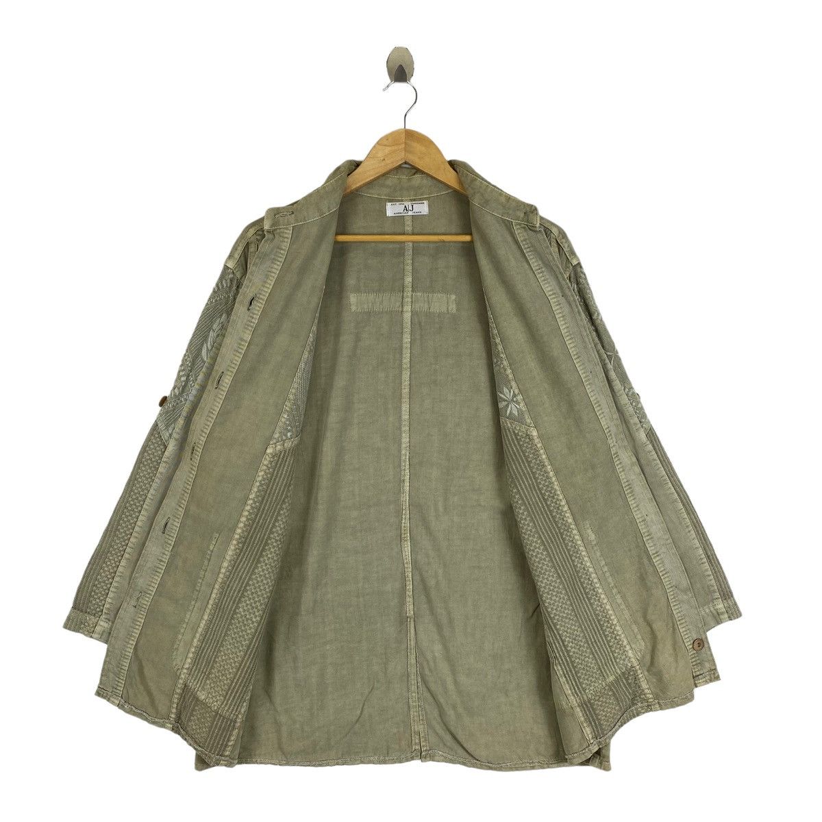 Vintage Vintage AMERICAN JEANS Sashiko Design Fully Button Jacket Size US L / EU 52-54 / 3 - 3 Thumbnail