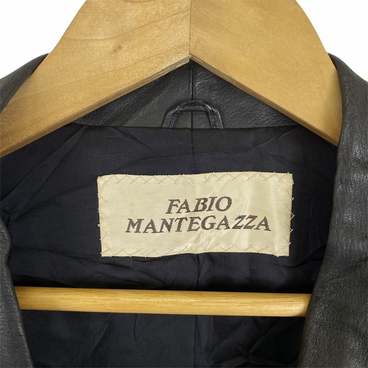 Vintage Vintage FABIO MANTEGAZZA Italian Designer Suede Leather Coat Size L / US 10 / IT 46 - 6 Thumbnail