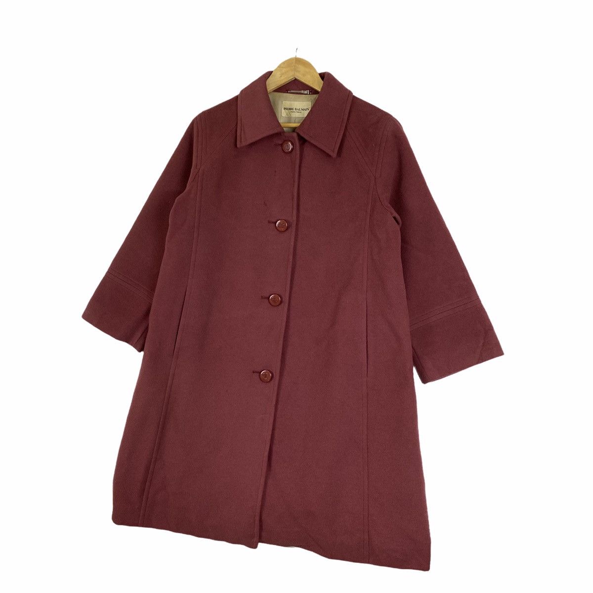 Pierre Balmain Vintage PIERRE BALMAIN Paris Wool Long Coat Jacket Size US M / EU 48-50 / 2 - 4 Thumbnail