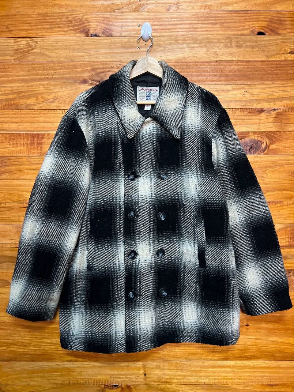 image of Manhattan Portage x Vintage Manhattan Shadow Plaid Double Breast Jacket, Men's (Size Large)