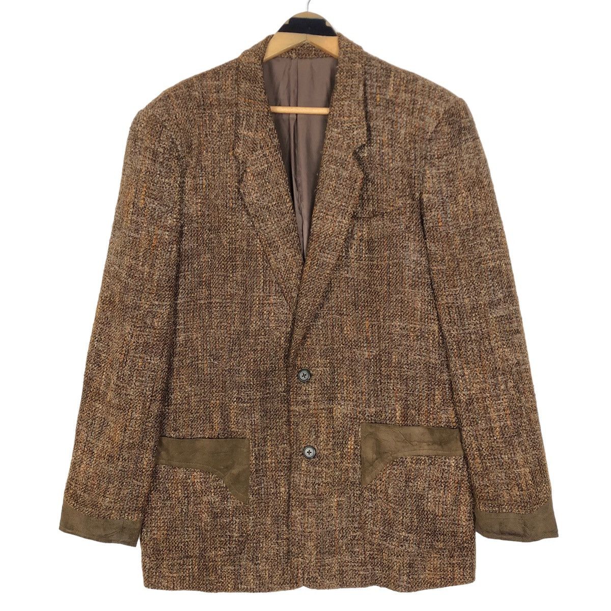 Yohji Yamamoto Vintage 80s Y’s For Men Yohji Yamamoto Wool Tweed Coat Size US L / EU 52-54 / 3 - 1 Thumbnail