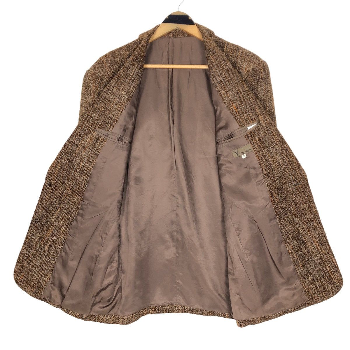 Yohji Yamamoto Vintage 80s Y’s For Men Yohji Yamamoto Wool Tweed Coat Size US L / EU 52-54 / 3 - 4 Thumbnail