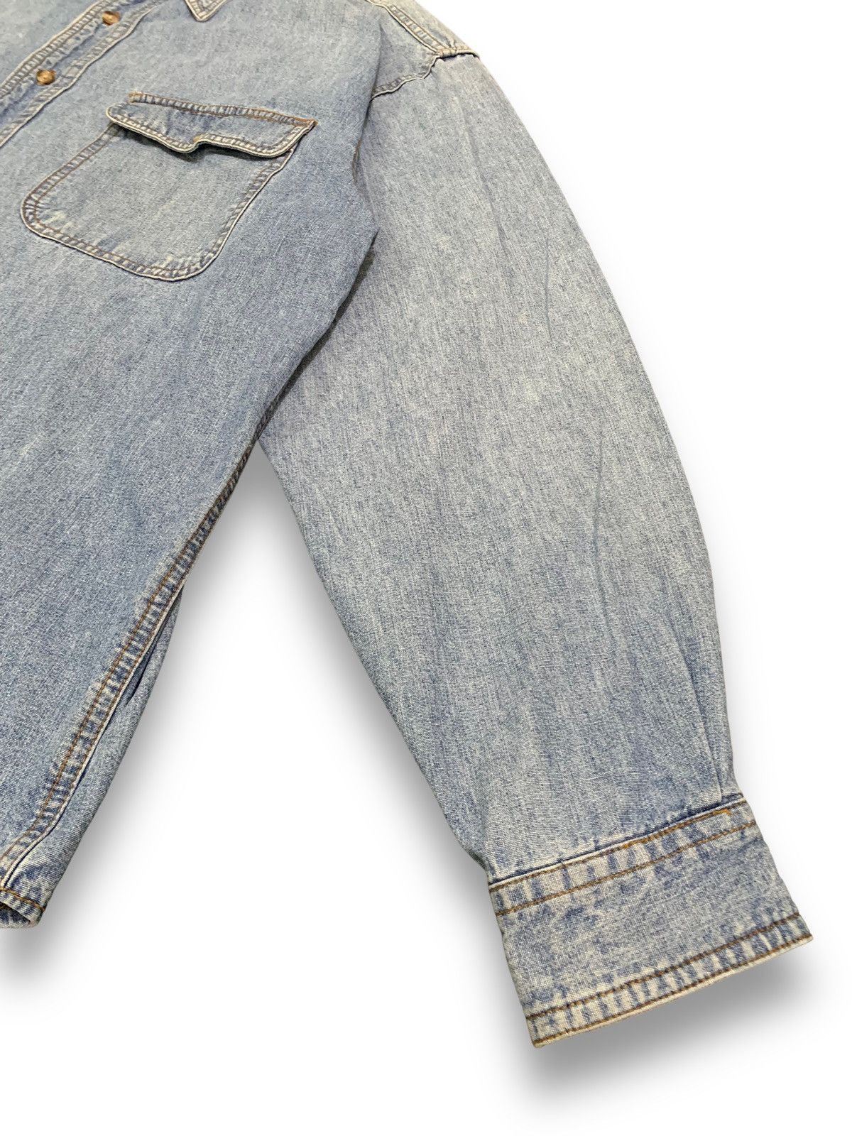 Japanese Brand VIntage Japanese Brand Mud Wash Denim Shirt like Iron Heart Size US L / EU 52-54 / 3 - 9 Thumbnail