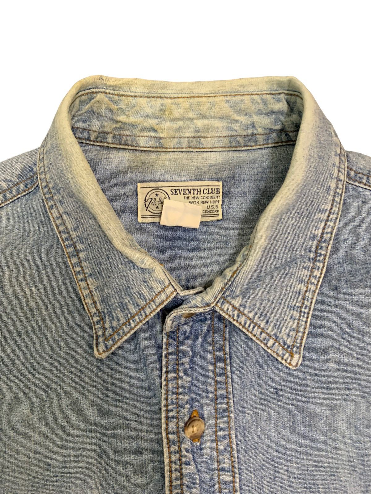 Japanese Brand VIntage Japanese Brand Mud Wash Denim Shirt like Iron Heart Size US L / EU 52-54 / 3 - 5 Thumbnail