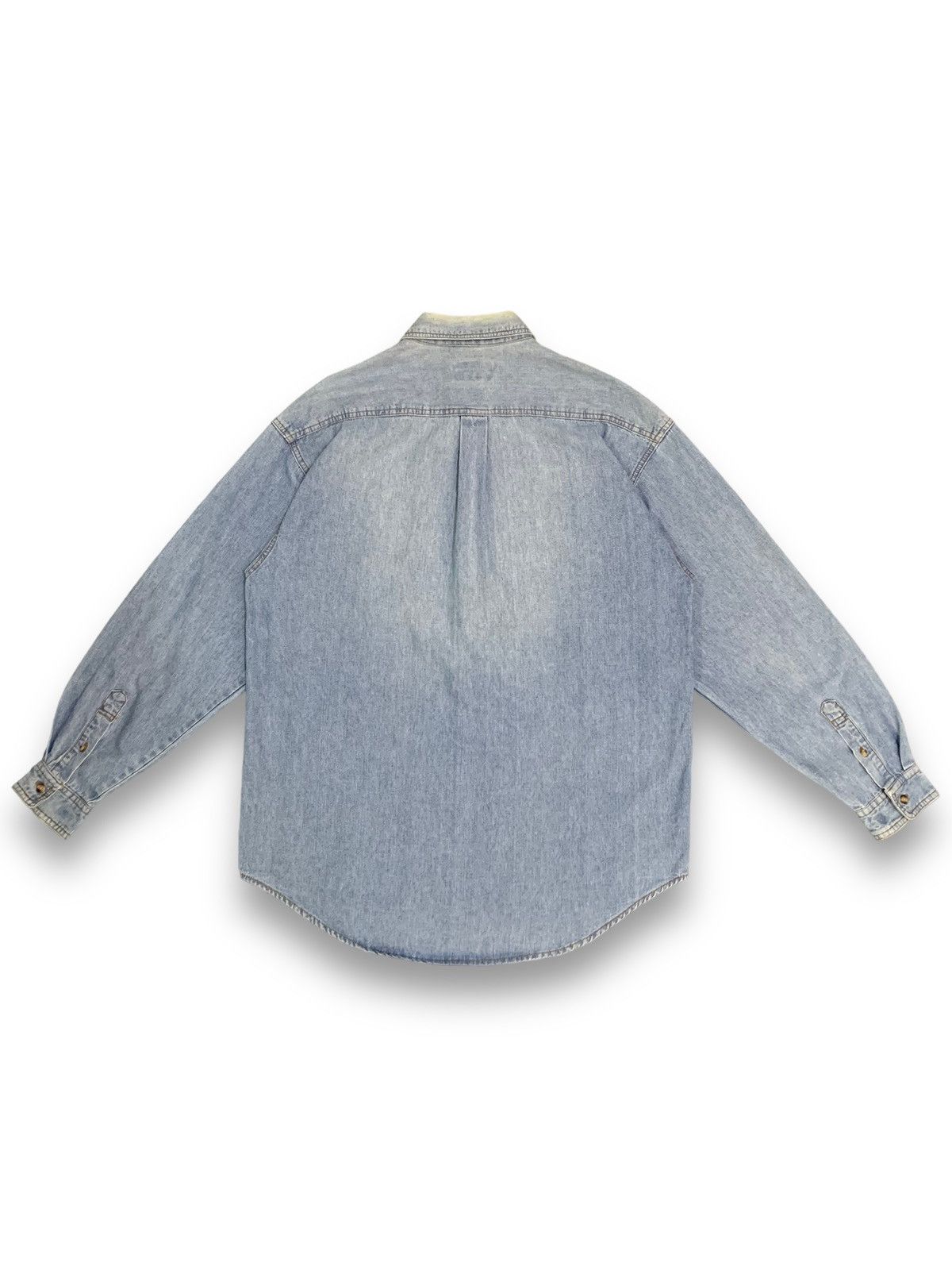 Japanese Brand VIntage Japanese Brand Mud Wash Denim Shirt like Iron Heart Size US L / EU 52-54 / 3 - 2 Thumbnail