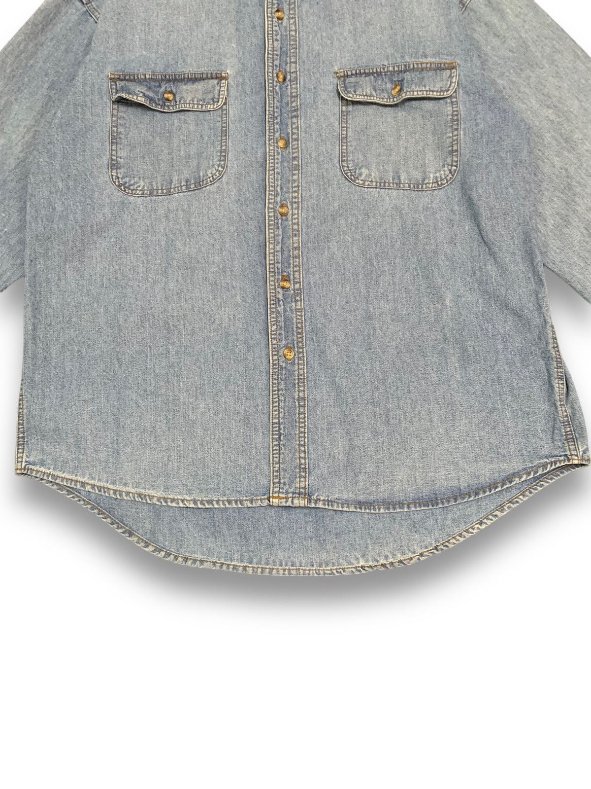 Japanese Brand VIntage Japanese Brand Mud Wash Denim Shirt like Iron Heart Size US L / EU 52-54 / 3 - 6 Thumbnail