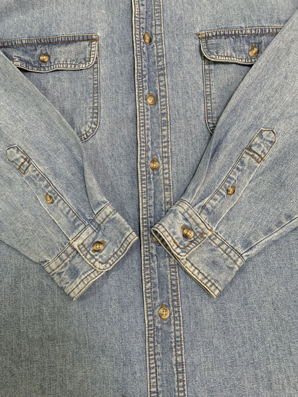Japanese Brand VIntage Japanese Brand Mud Wash Denim Shirt like Iron Heart Size US L / EU 52-54 / 3 - 7 Thumbnail