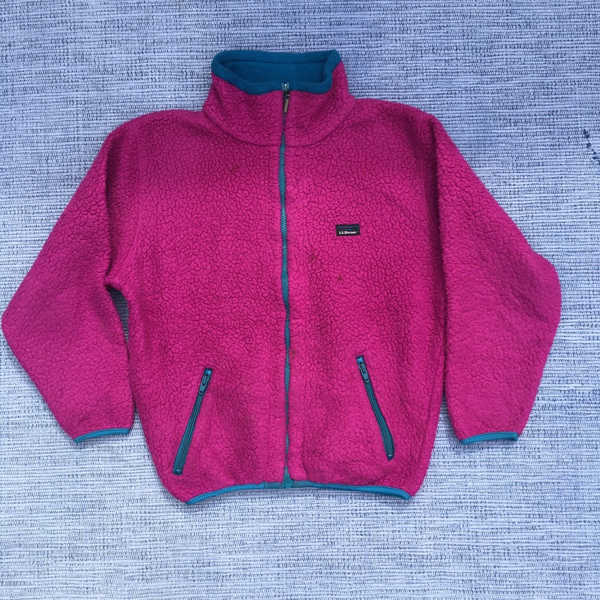 image of L L Bean x Vintage Fleece Jacket in Pink, Men's (Size XS)