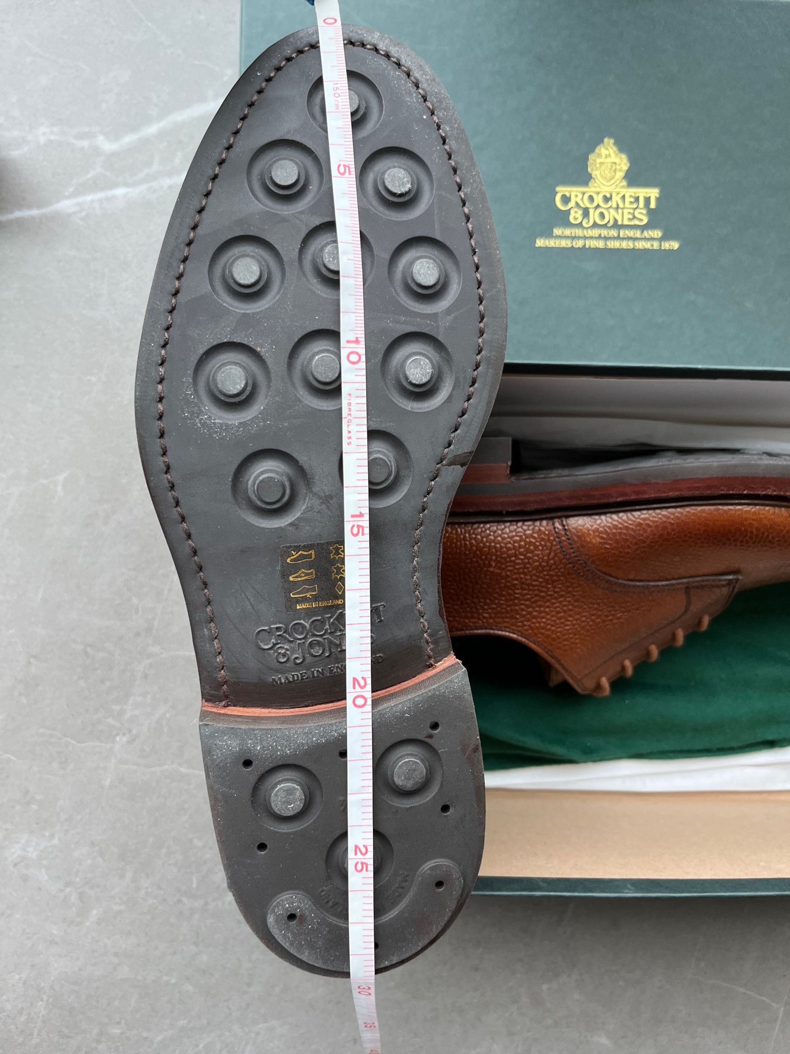 Crockett & Jones Crockett & Jones Grasmere Tan Scotch Grain Mens Derby Shoes Size US 6.5 / EU 39-40 - 16 Thumbnail