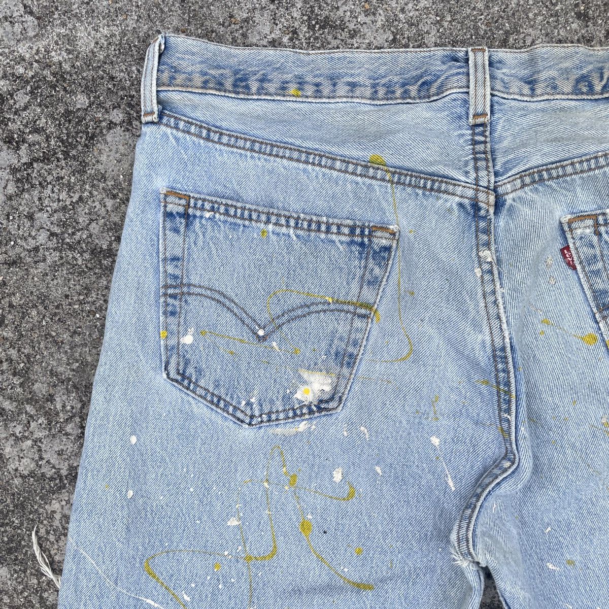 Levi's Vintage Clothing Vintage 90s Levis 501 Art Distressed Denim Jeans Size US 35 - 10 Thumbnail