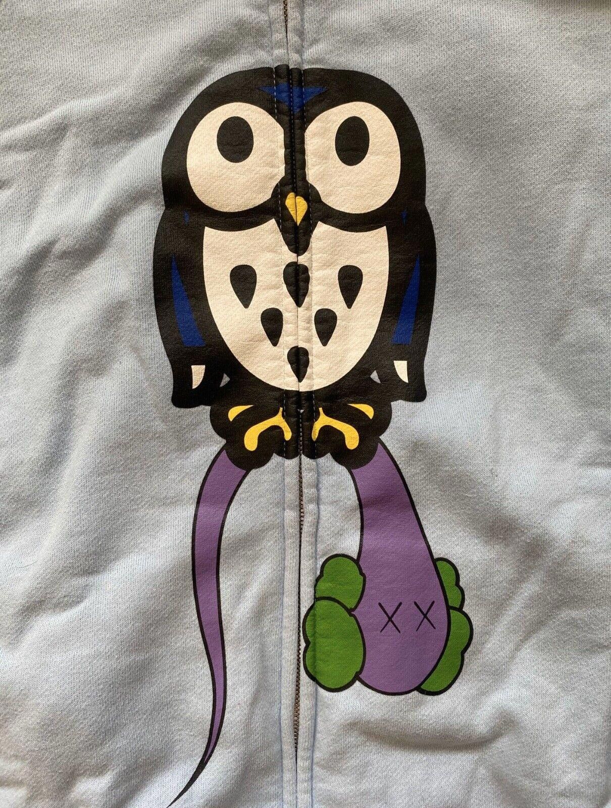 Kaws X Baby Milo Bendy Owl Medium Hoody A Bathing Ape Rare